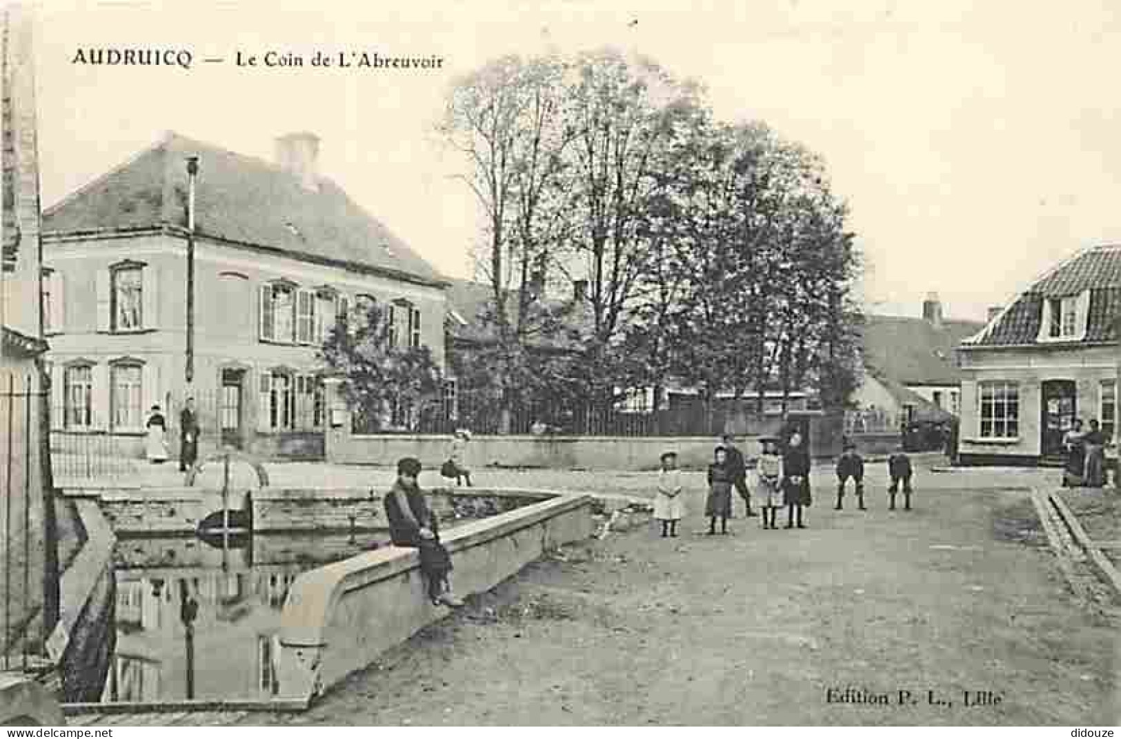 Carte Postale Ancienne - 62 - Audruicq - Le Coin de l'Abreuvoir - Animé - Carte Vierge - CPA - Voir Scans Recto-Verso -