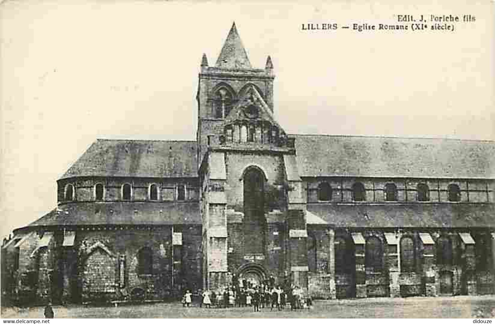 Carte Postale Ancienne - 62 - Lillers - Eglise romane - Animée - CPA - Voir Scans Recto-Verso - Poscard - Carta Postal -