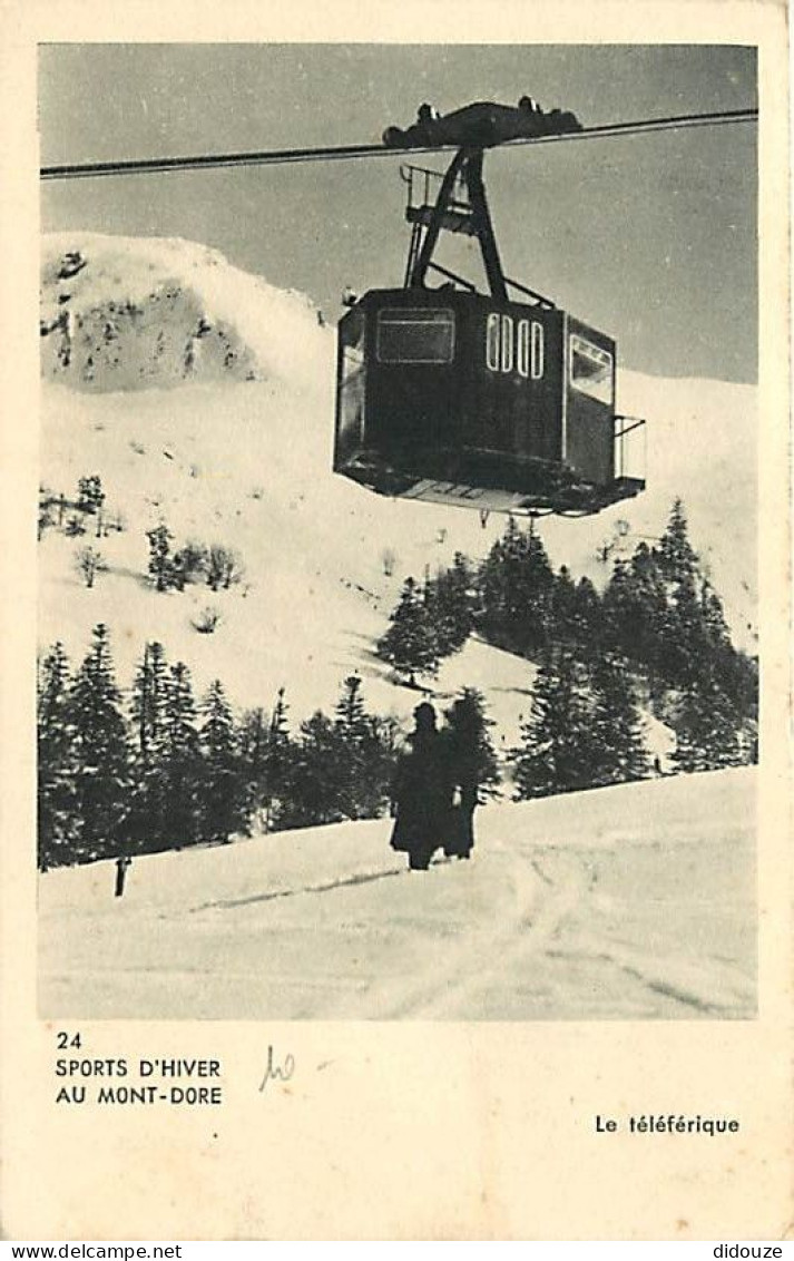 Carte Postale Ancienne - 63 - Le Mont Dore - Sports d'hiver au Mont Dore - Le Téléférique - Animée - CPA - Voir Scans Re