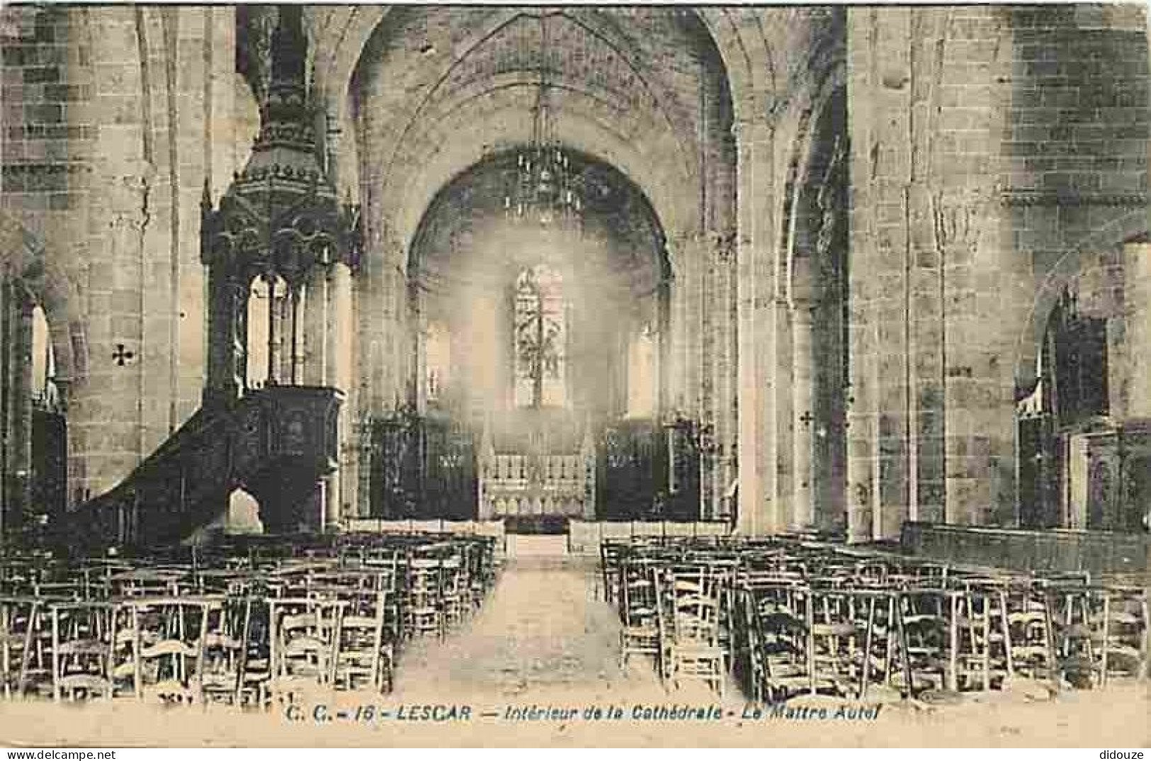 Carte Postale Ancienne - 64 - Lescar - Intérieur de la Cathédrale - Le Maitre Autel - CPA - Voir Scans Recto-Verso - Pos