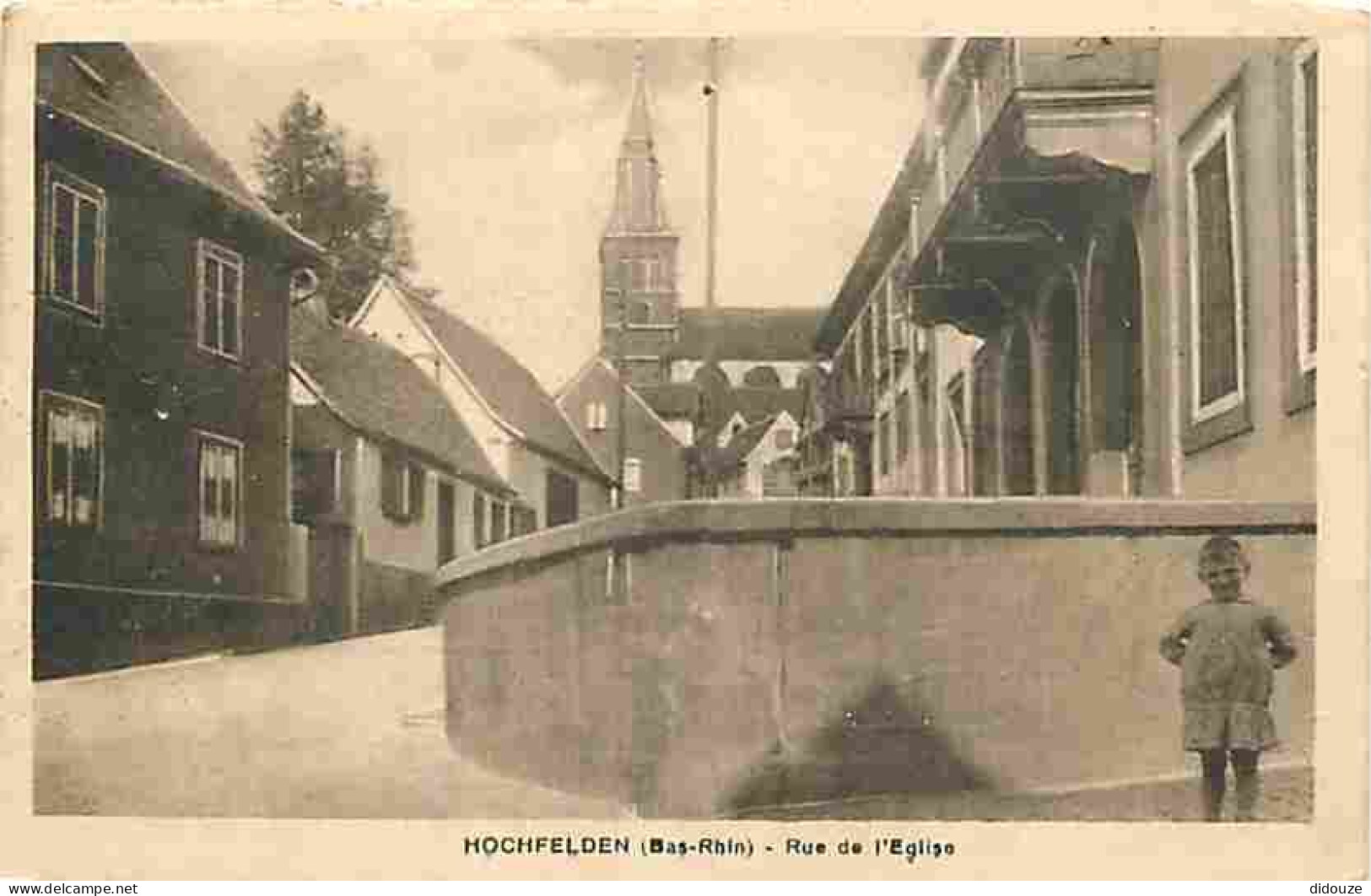 Carte Postale Ancienne - 67 - Hochfelden - Rue de l'Eglise - Animée - Enfants - CPA - Voir Scans Recto-Verso - Poscard -