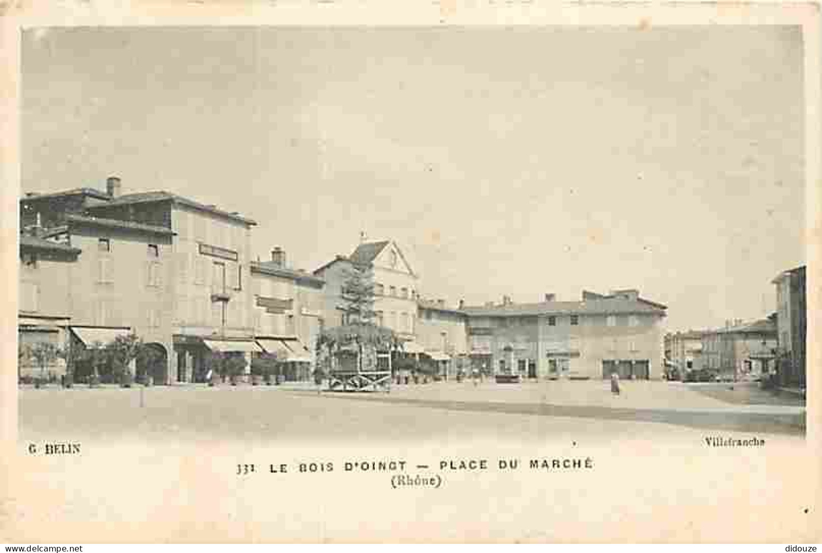Carte Postale Ancienne - 69 - Le Bois d'Oingt - Place du Marché - Animée - CPA - Voir Scans Recto-Verso - Poscard - Cart