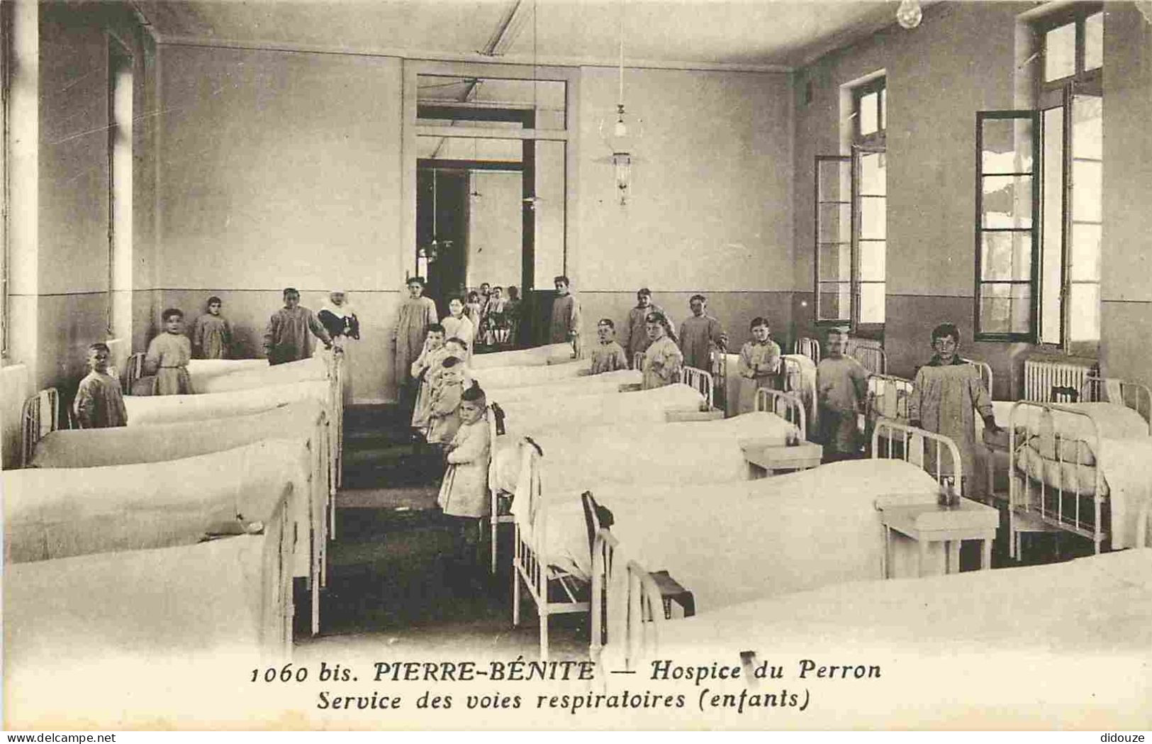 Carte Postale Ancienne - 69 - Pierre Bénite - Hospice du Perron - Service des voies respiratoire - enfants - Animée - CP