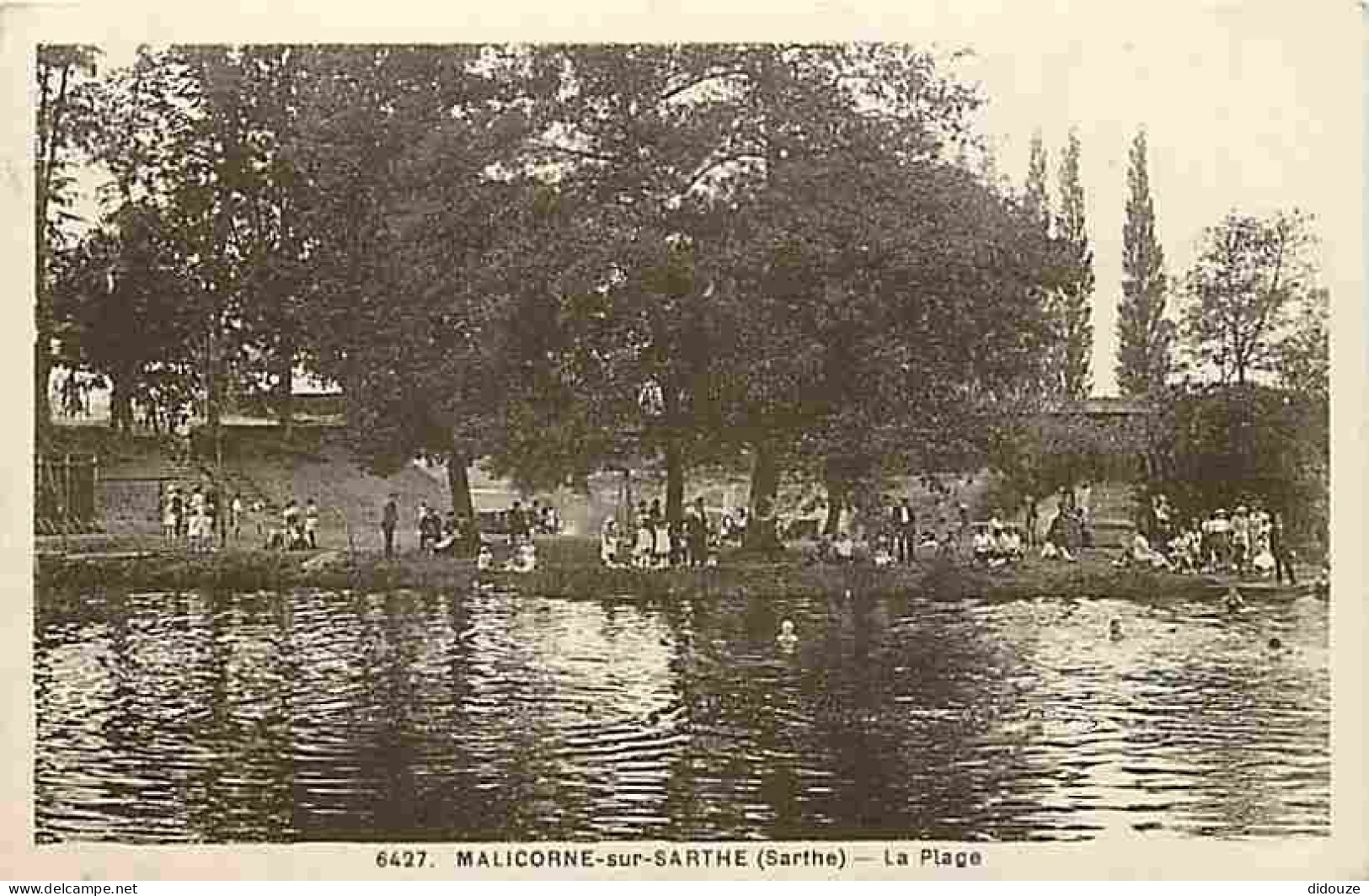 Carte Postale Ancienne - 72 - Malicorne sur Sarthe - La Plage - Animée - CPA - Voir Scans Recto-Verso - Poscard - Carta