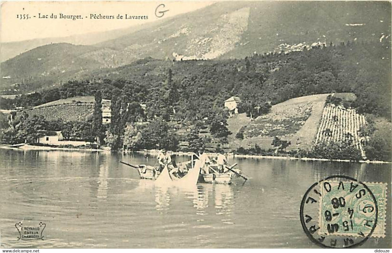 Carte Postale Ancienne - 73 - Le Bourget du Lac - Lac du Bourget - Pêcheurs de Lavarets - Animée - Oblitération ronde de