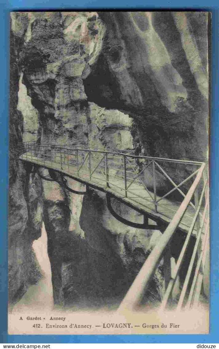 Carte Postale Ancienne - 74 - Environs d'Annecy - Lovagny - Gorges du Fier - Ecrite