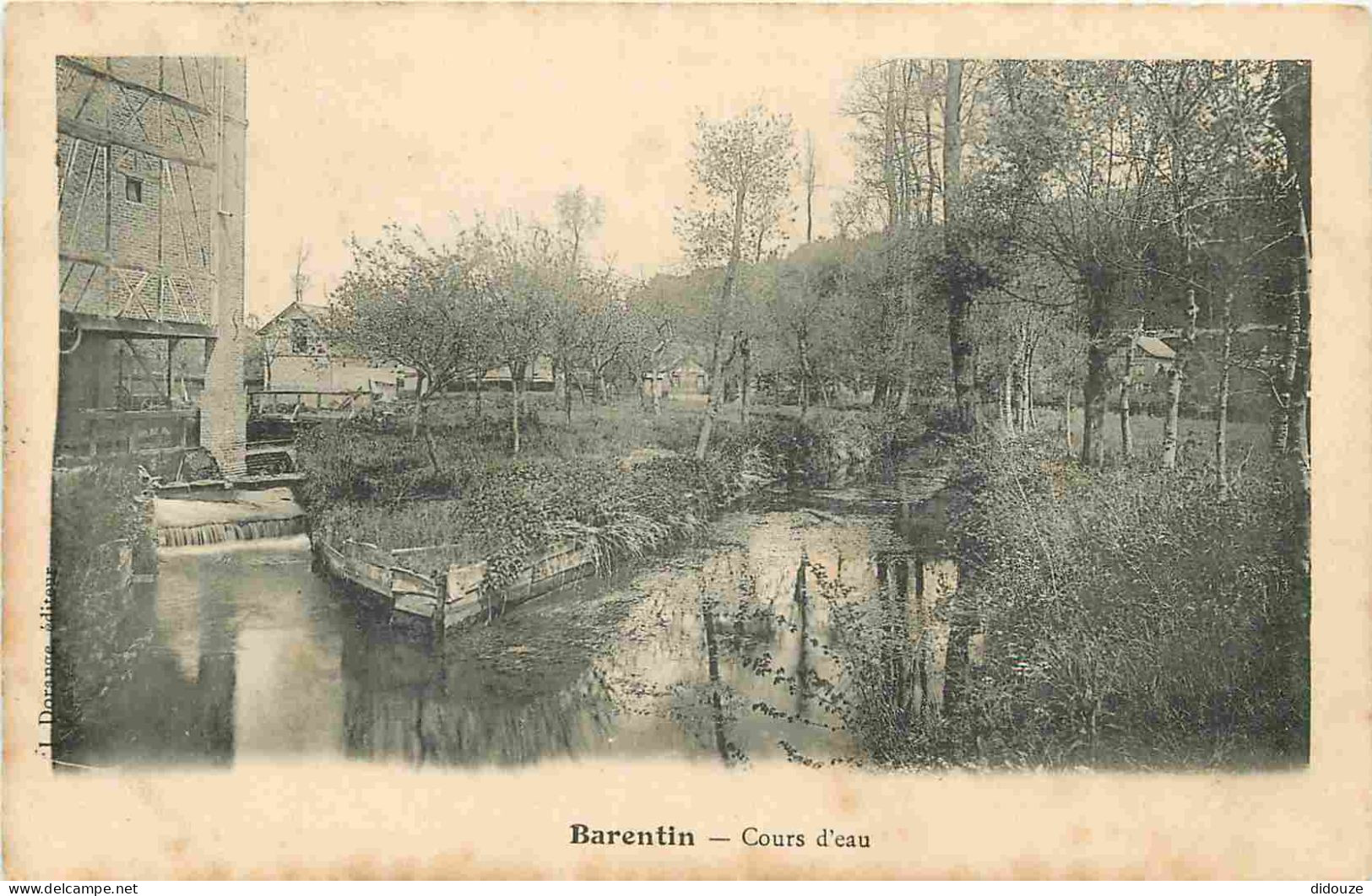 Carte Postale Ancienne - 76 - Barentin - Cours d'eau - CPA - Oblitération ronde de 1905 - Voir Scans Recto-Verso - Posca