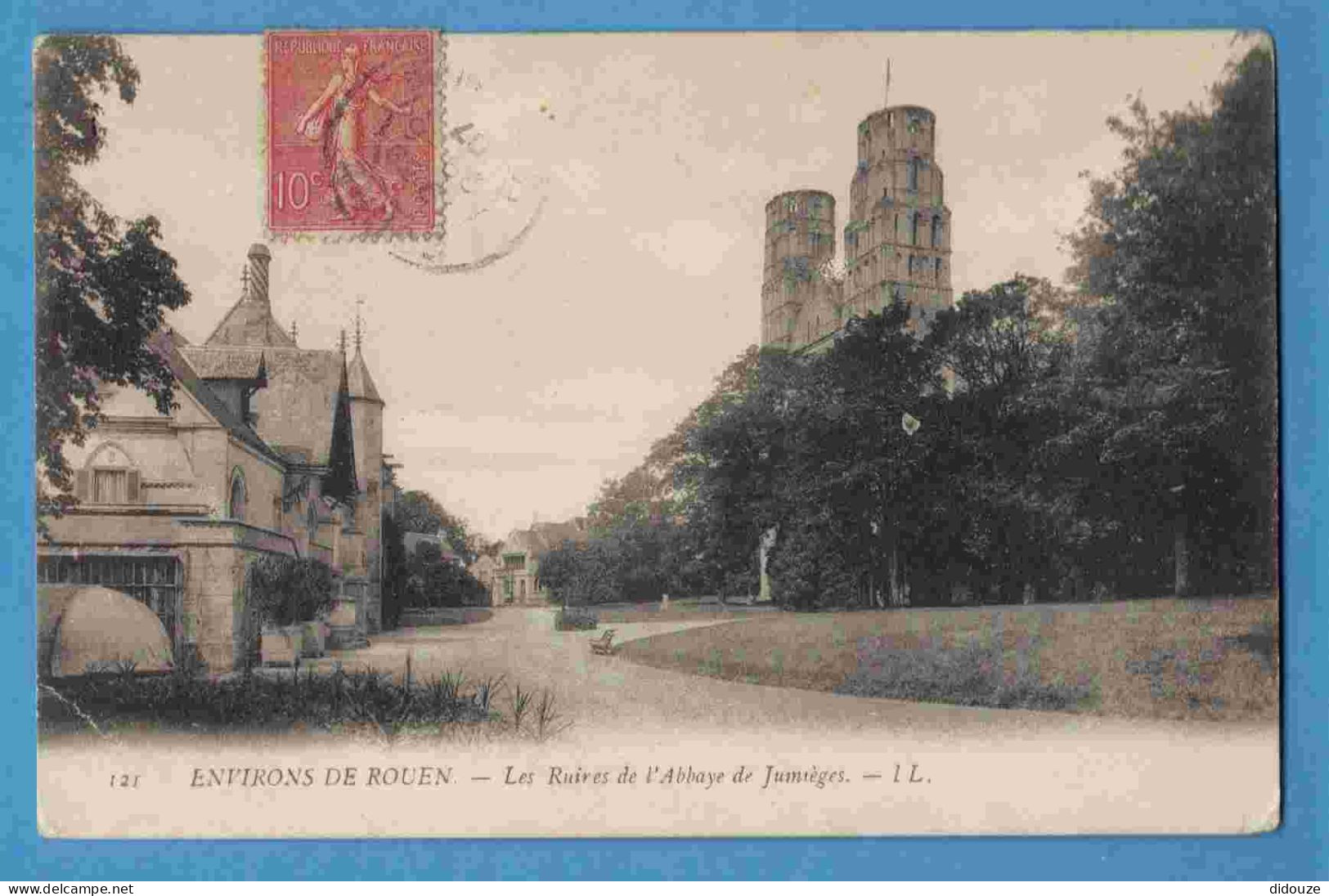 Carte Postale Ancienne - 76 - Jumièges - Les Ruines de l'Abbaye - Ecrite en 1907