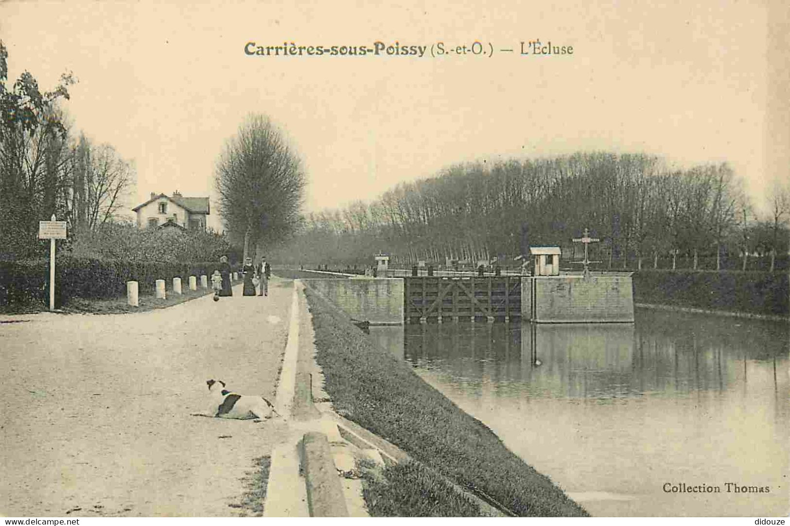 Carte Postale Ancienne - 78 - Carrières-sous-poissy - L'écluse - Animée - CPA - Voir Scans Recto-Verso