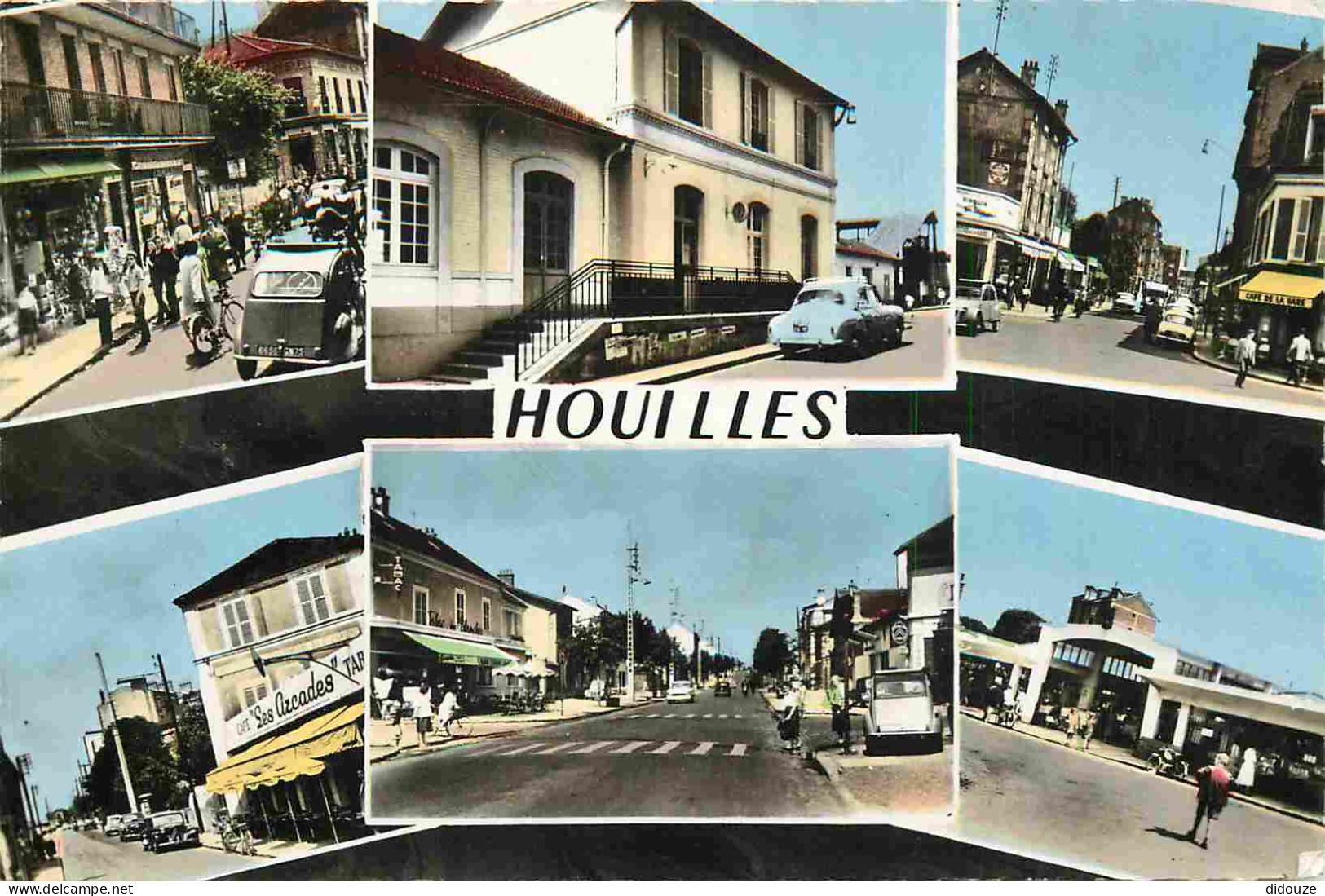 Carte Postale Ancienne - 78 - Houilles - Souvenir de Houilles - Multivues - Mention Photographie Véritable - Carte Dente