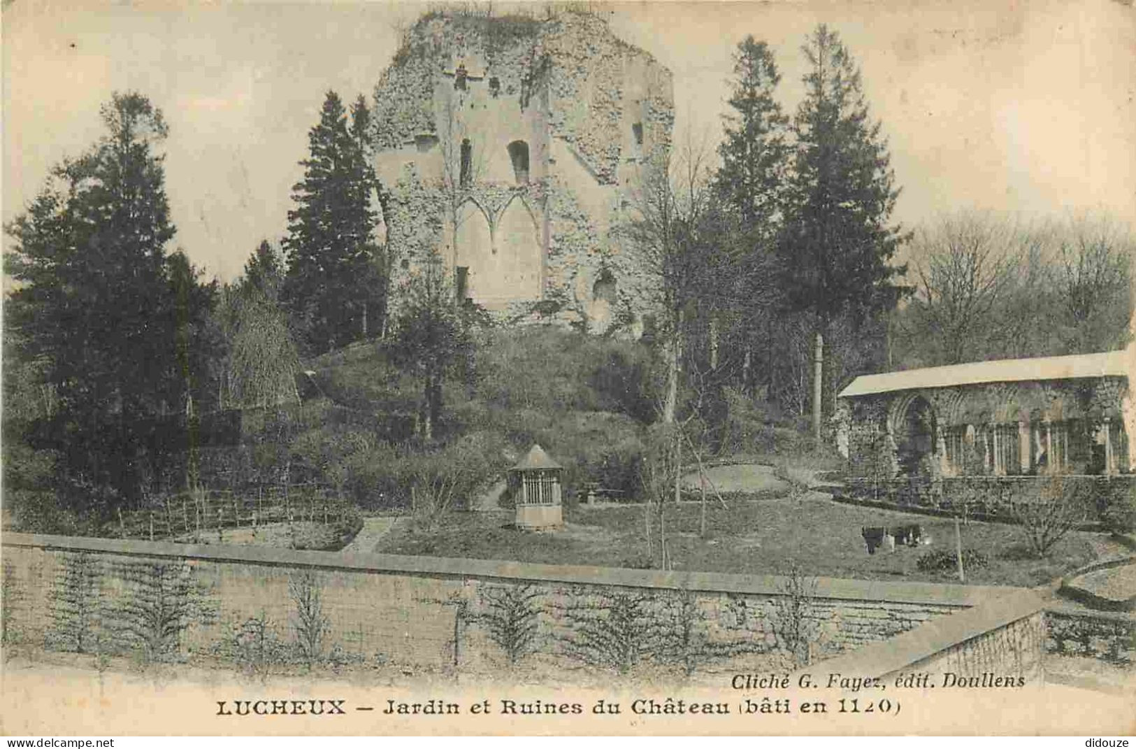 Carte Postale Ancienne - 80 - Lucheux - Jardins et ruines du Château  - CPA - Voir Scans Recto-Verso - Poscard - Carta P