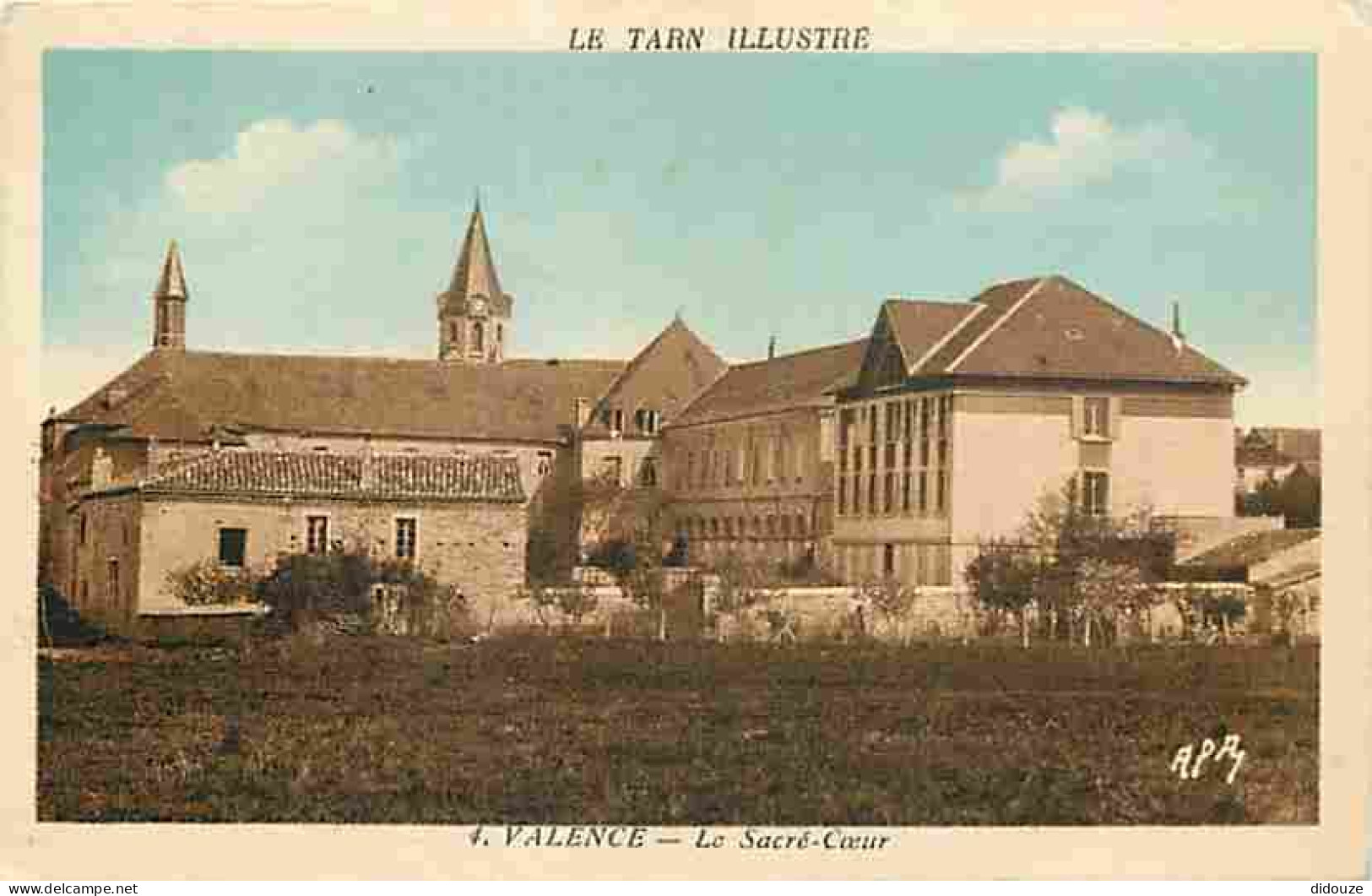 Carte Postale Ancienne - 81 - Valence d'Albigeois - Le Sacré-Coeur  - Colorisée - Correspondance - Oblitération ronde de