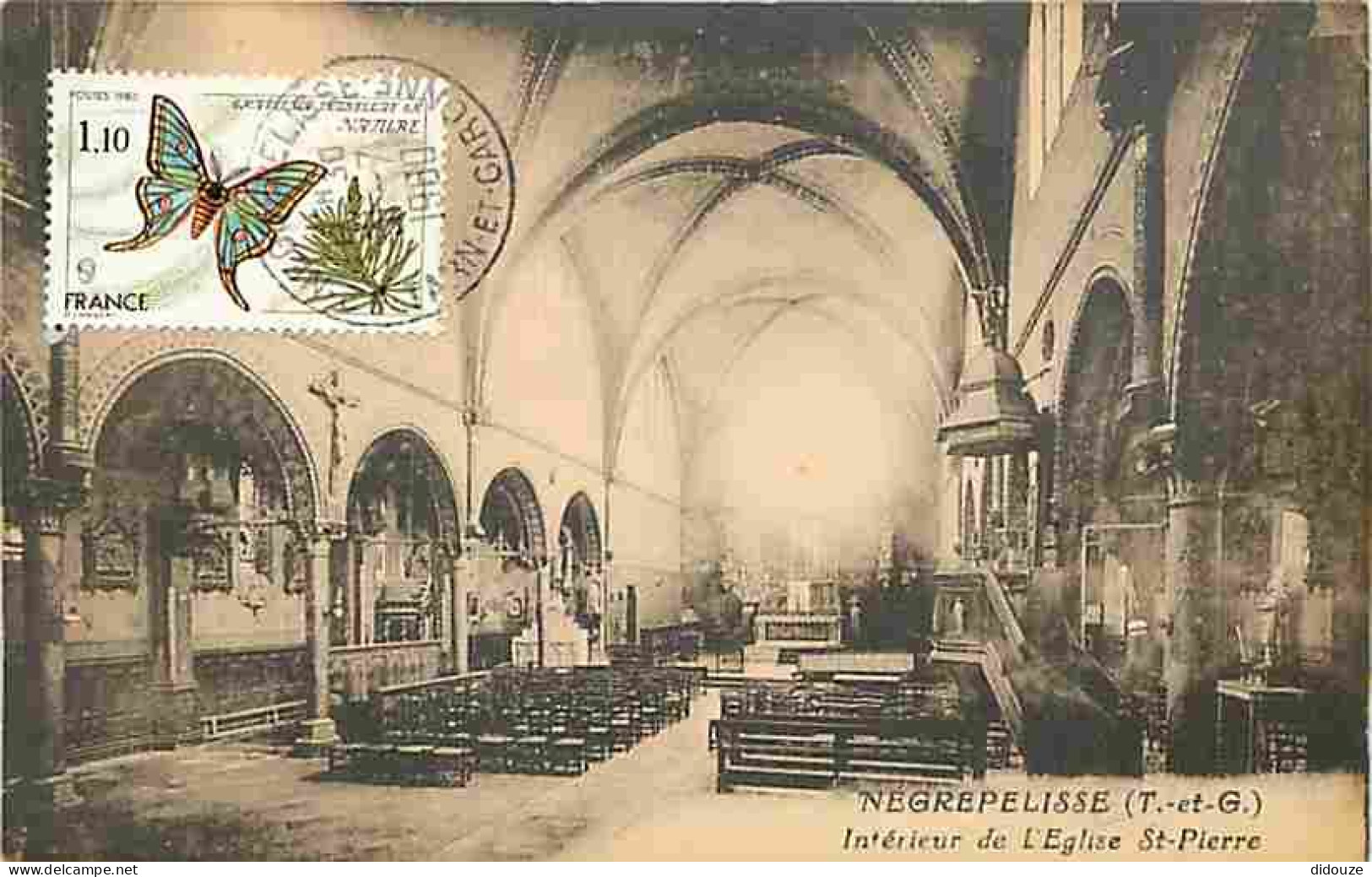 Carte Postale Ancienne - 82 - Nègrepelisse - Inférievr de L'Eglise St-Pierre - CPA - Voir Scans Recto-Verso - Poscard -