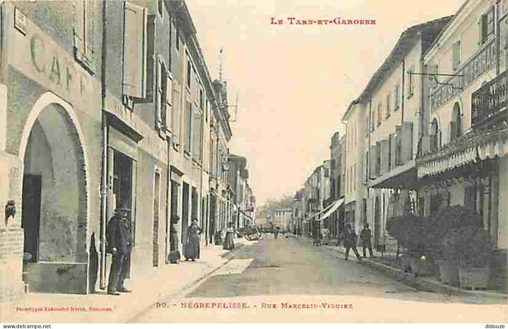 Carte Postale Ancienne - 82 - Nègrepelisse - Rue Marcelin Viguier - Animée - Carte Neuve - CPA - Voir Scans Recto-Verso