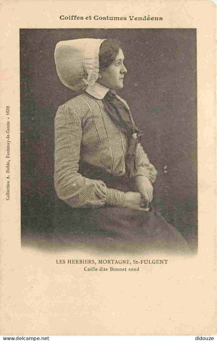 Carte Postale Ancienne - 85 - Les Herbiers - Mortagne - St Fulgent - Coiffe dite Bonnet rond - Précurseur - Animée - Fem