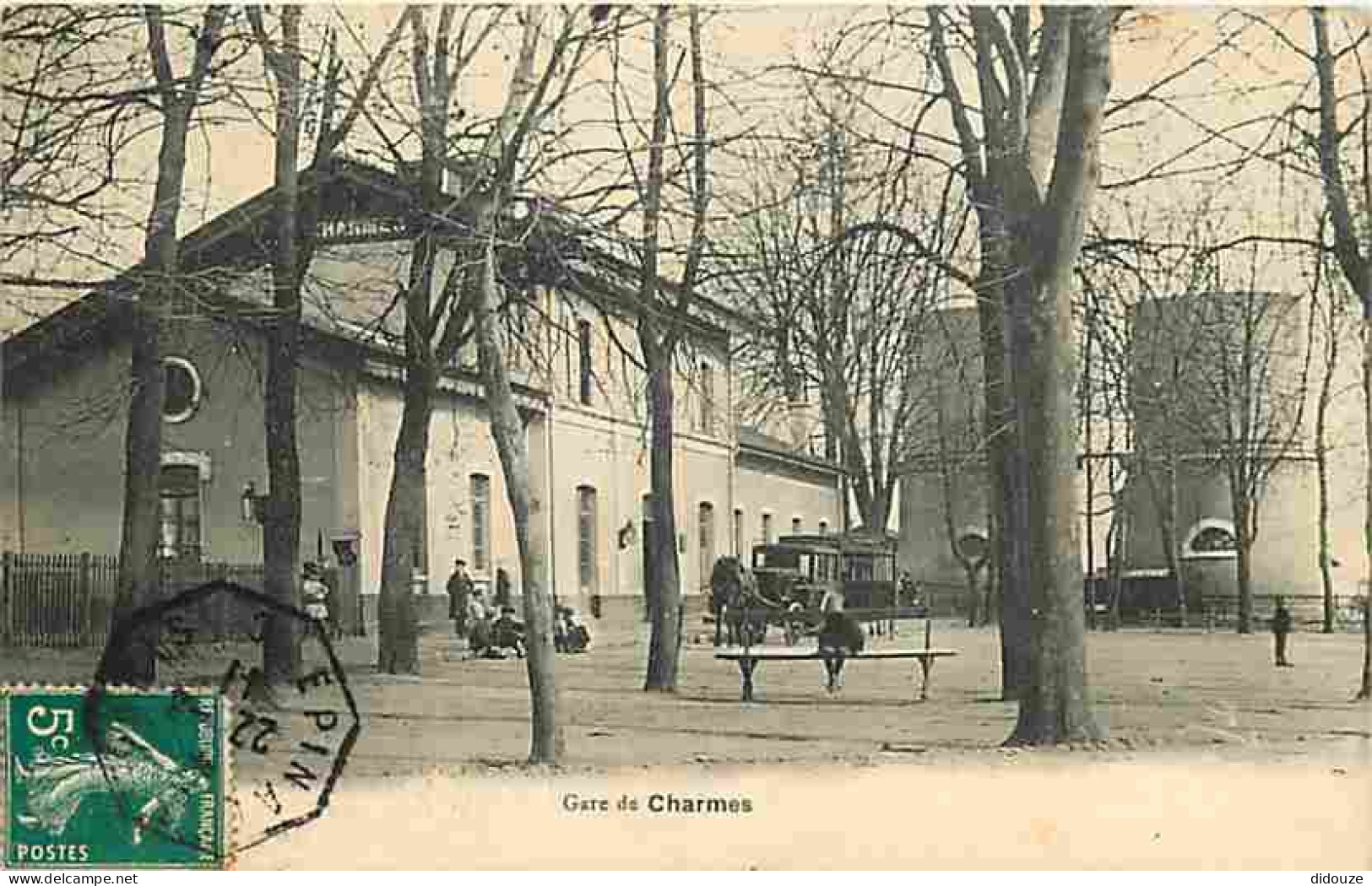 Carte Postale Ancienne - 88 - Charmes - Gare de Charmes - Animée - Fiacre - CPA - Voir Scans Recto-Verso - Poscard - Car