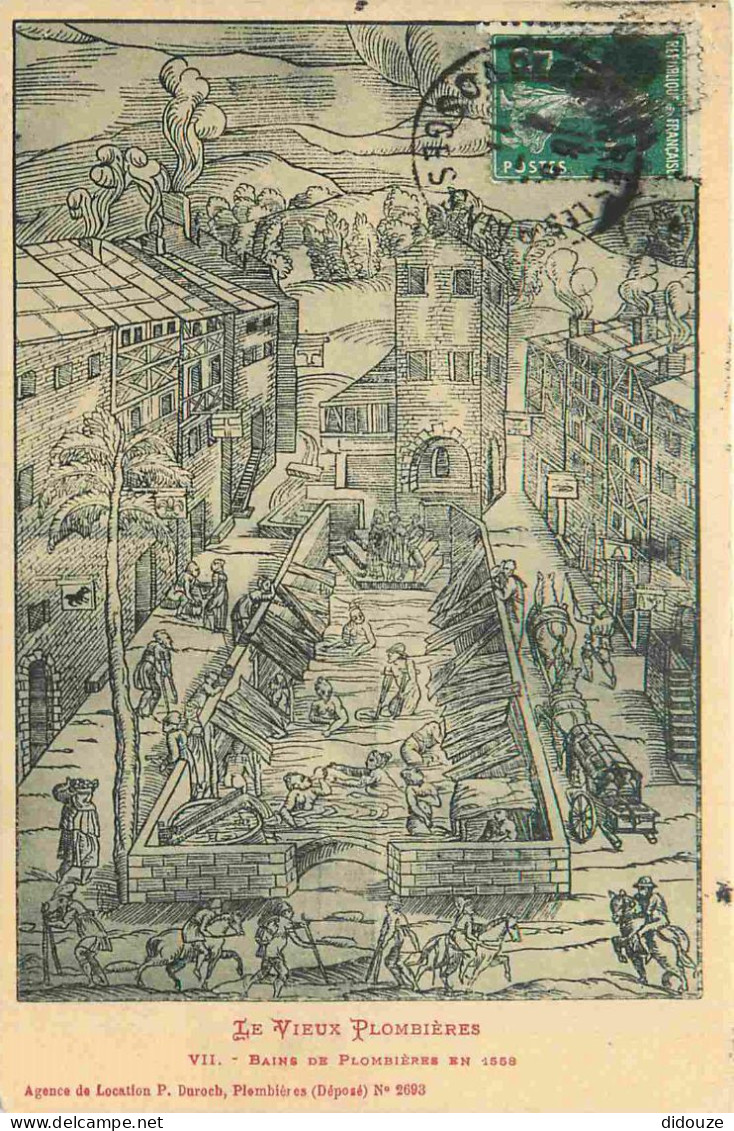 Carte Postale Ancienne - 88 - Plombieres - Le vieux plombières bains de plombières en 1559 - Art illustration - CPA - Ob