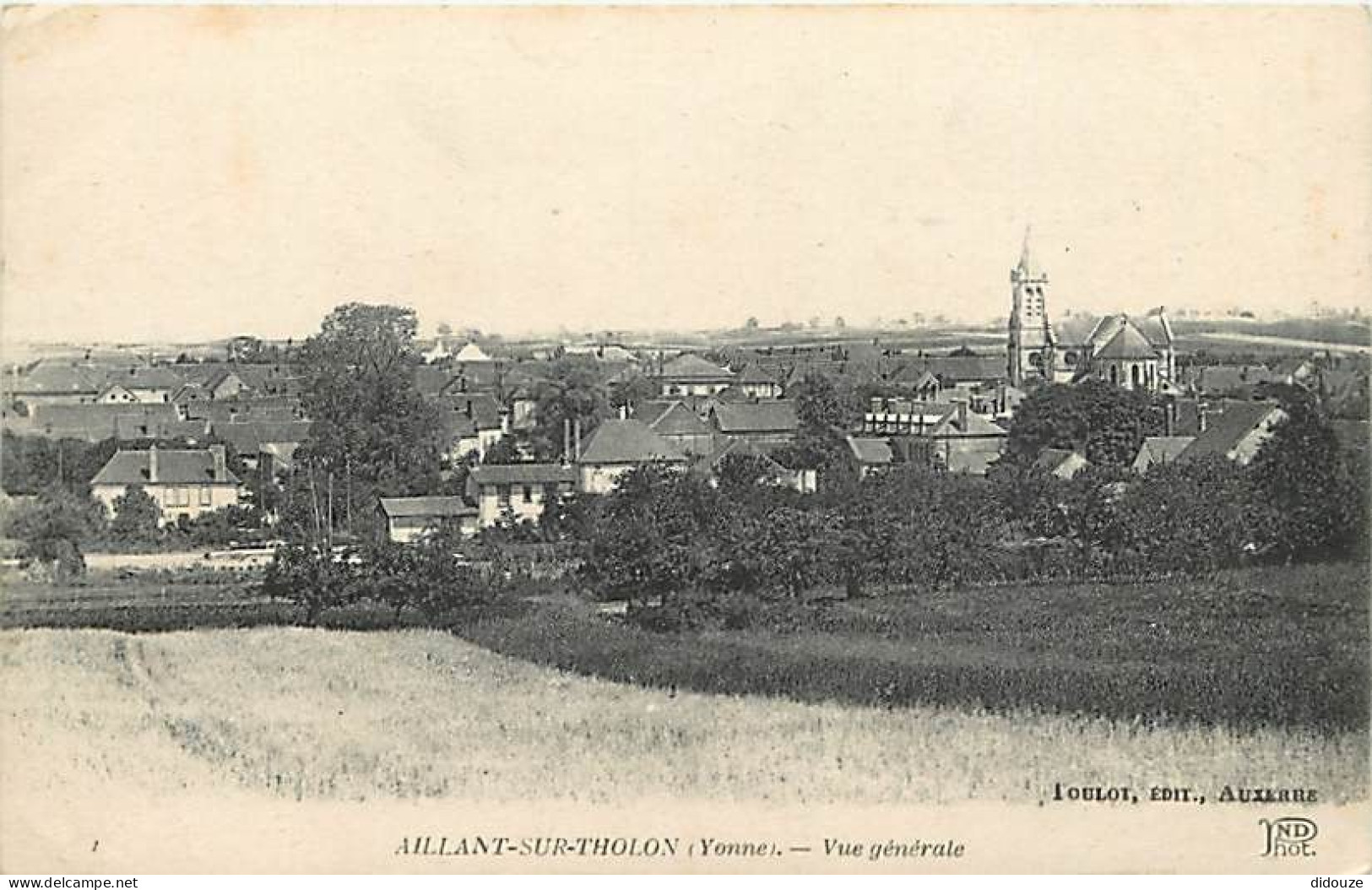 Carte Postale Ancienne - 89 - Aillant sur Tholon - Vue Générale - Correspondance - CPA - Voir Scans Recto-Verso - Poscar