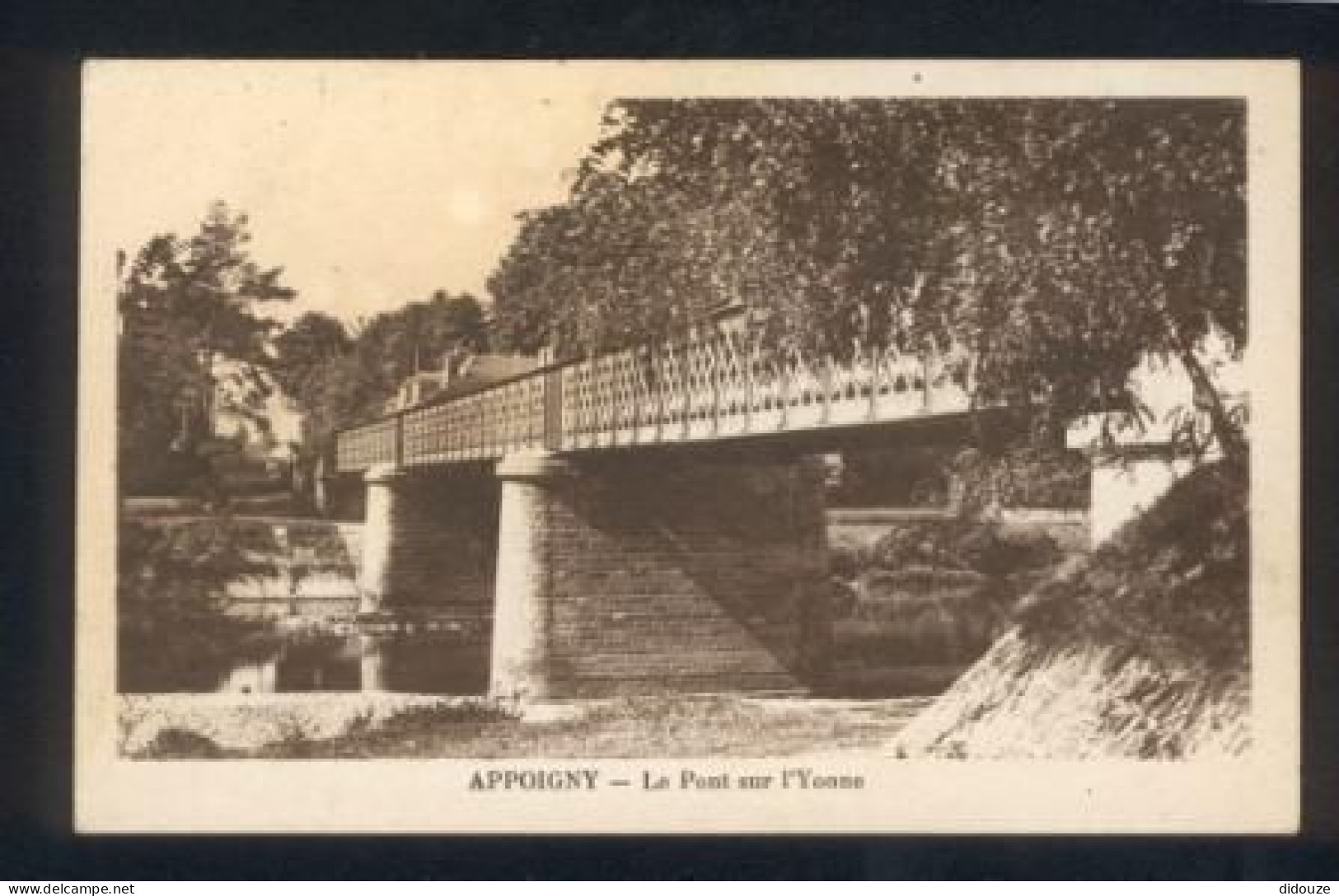 Carte Postale Ancienne - 89 - Appoigny - Le Pont sur l'Yonne - Carte Vierge