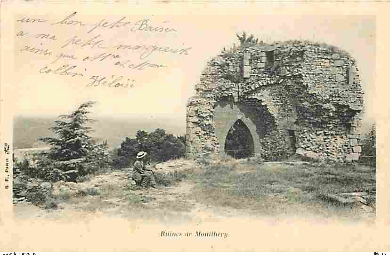 Carte Postale Ancienne - 91 - Montlhéry - Ruines de Montlhéry - Animé - CPA - Voir Scans Recto-Verso - Poscard - Carta P