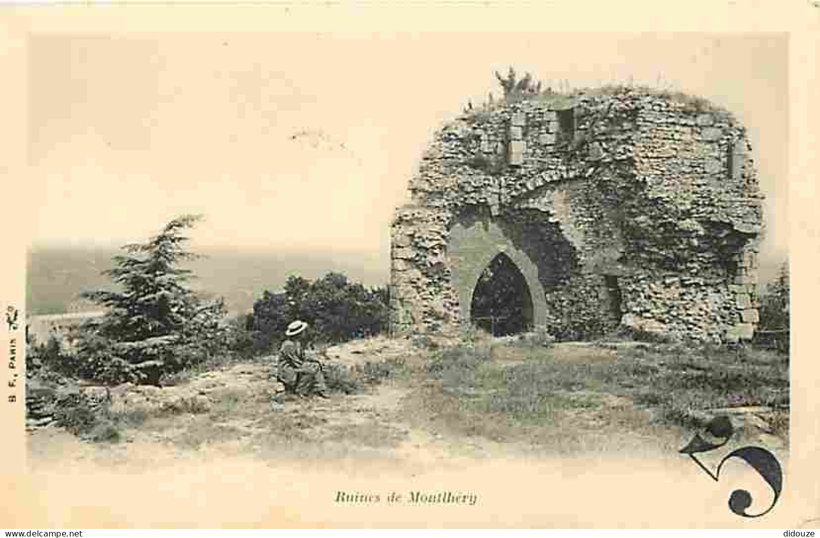 Carte Postale Ancienne - 91 - Montlhéry - Ruines de Montlhéry - Animé - CPA - Voir Scans Recto-Verso - Poscard - Carta P