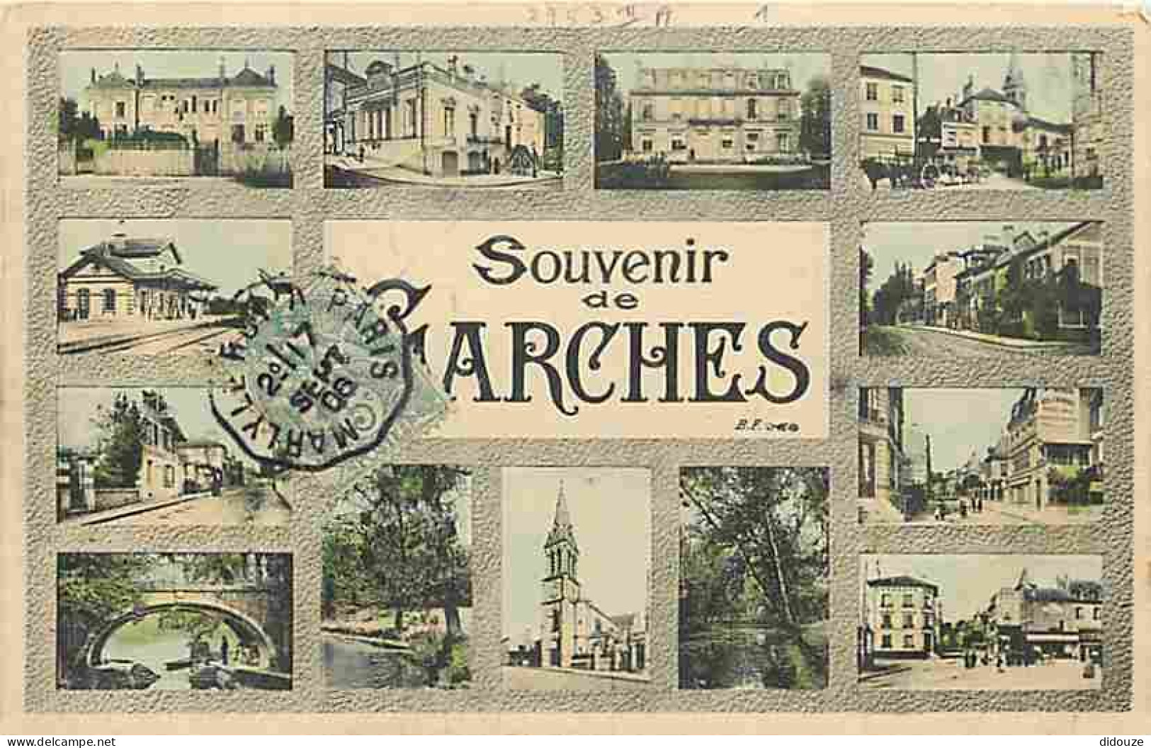 Carte Postale Ancienne - 92 - Garches - Souvenir de Garches - Multivues - Colorisée - CPA - Voir Scans Recto-Verso - Pos