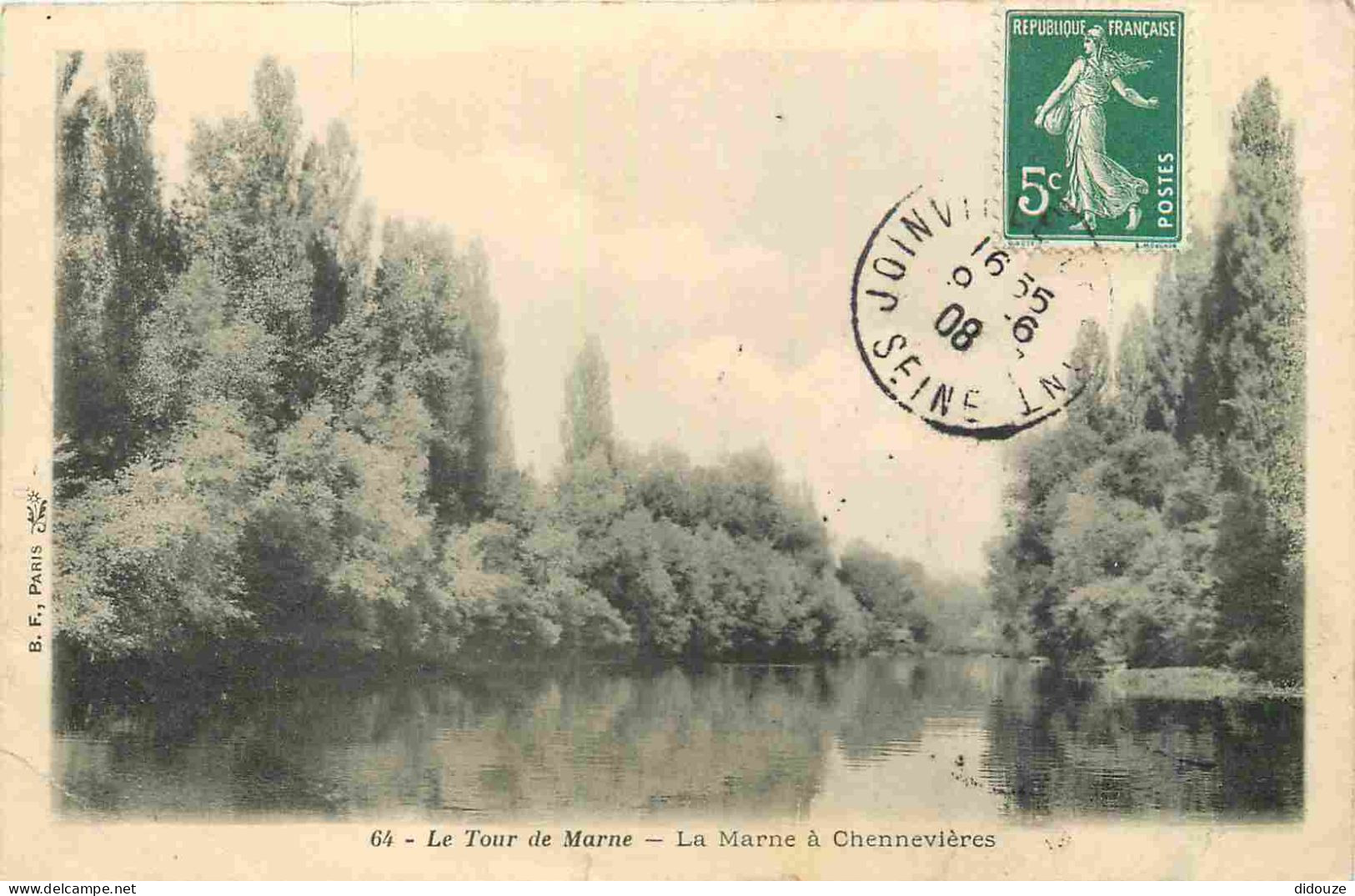 Carte Postale Ancienne - 94 - Chennevieres sur Marne - Le Tour de Marne - La Marne à Chennevières - CPA - Oblitération d