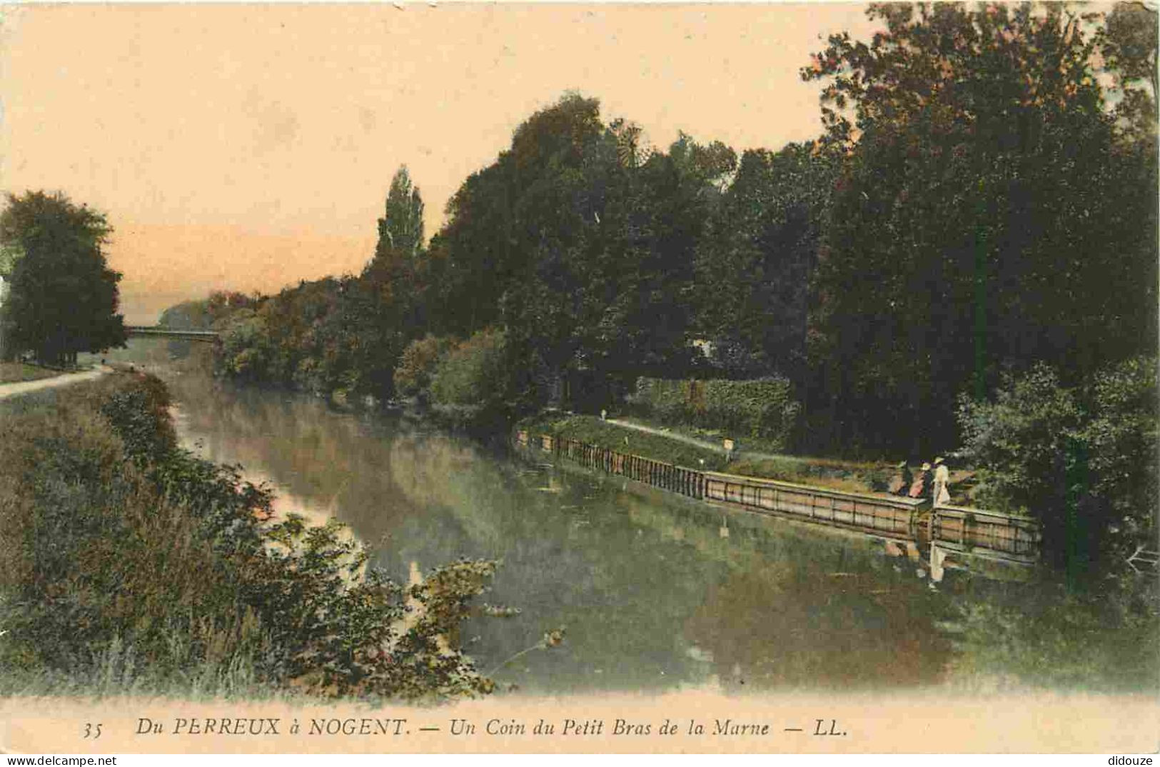 Carte Postale Ancienne - 94 - Le Perreux sur Marne - De Perreux à Nogent - Un Coin du Petit Bras de la Marne - Colorisée