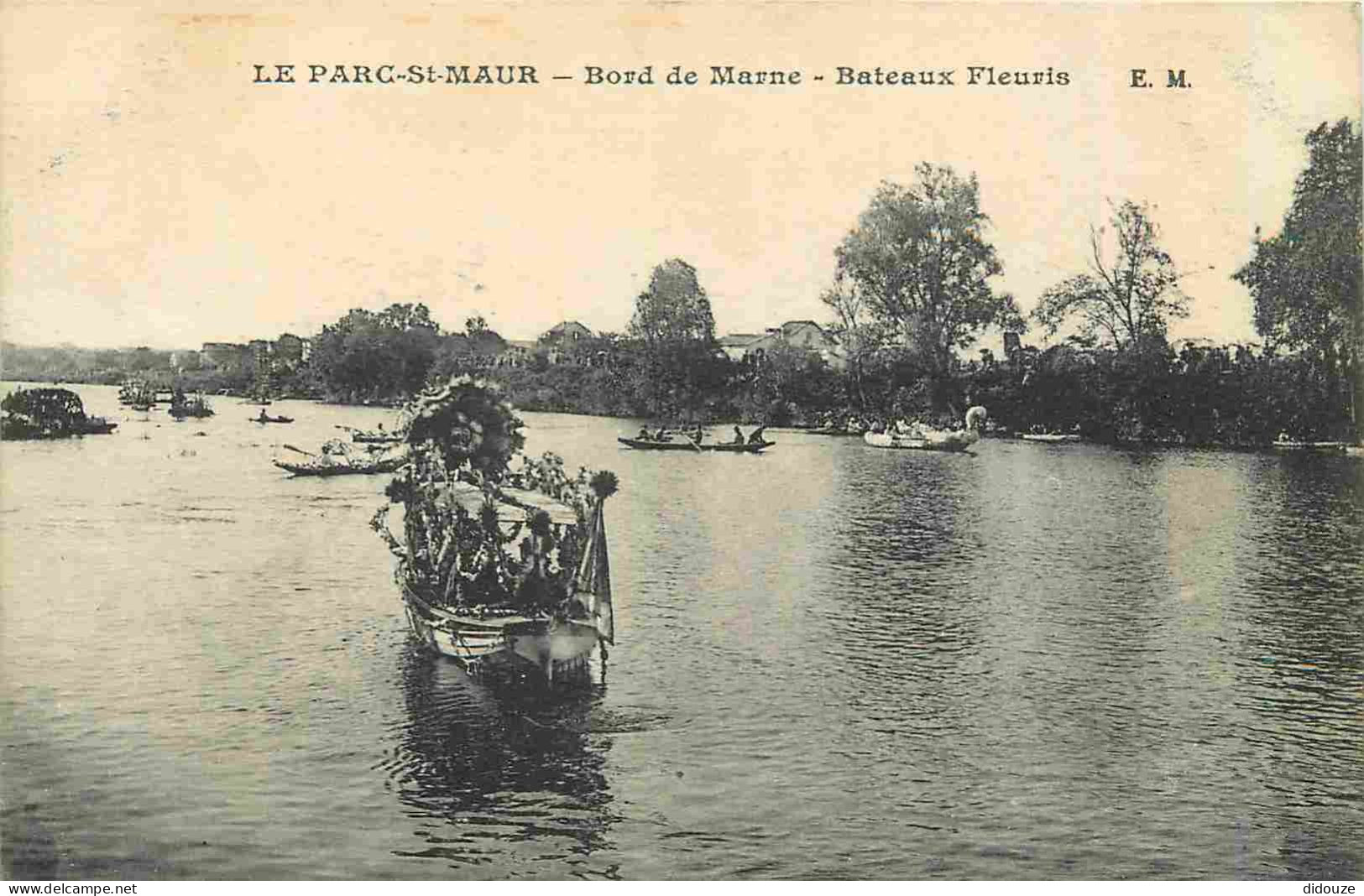 Carte Postale Ancienne - 94 - Saint Maur des Fosses - Parc Saint Maur - Bord de Marne - Bateaux Fleuris - CPA - Voir Sca