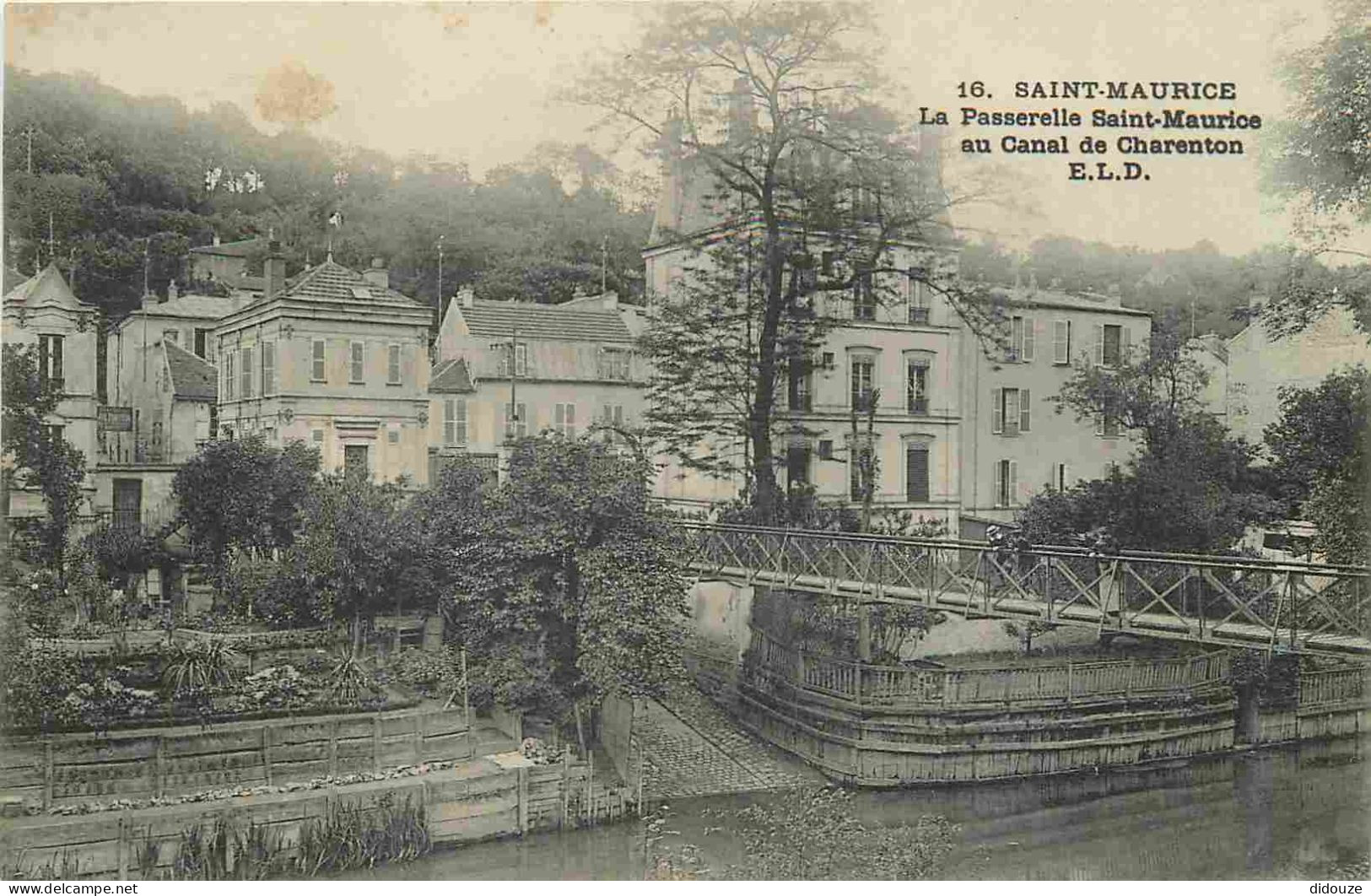 Carte Postale Ancienne - 94 - Saint Maurice - La Passerelle Saint Maurice au Canal de Charenton - Animée - CPA - Voir Sc