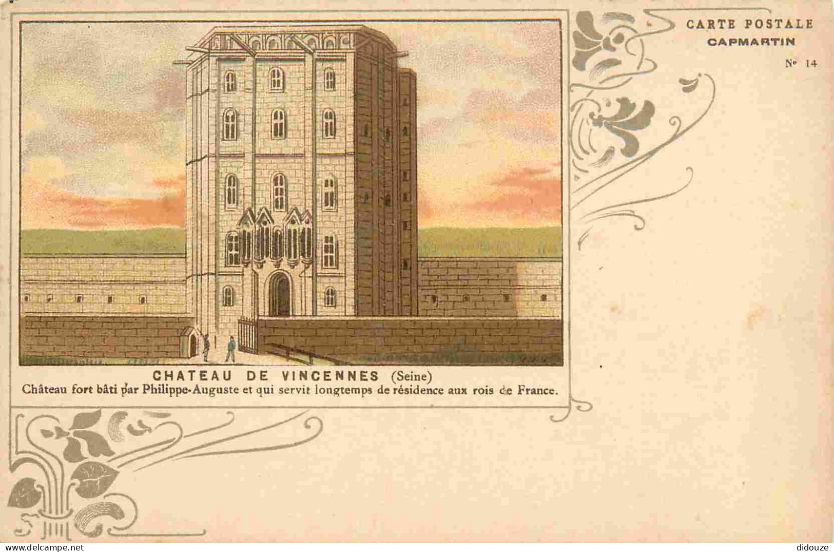 Carte Postale Ancienne - 94 - Vincennes - Château de Vincennes - Carte Postale Capmartin - Précurseur - CPA - Voir Scans