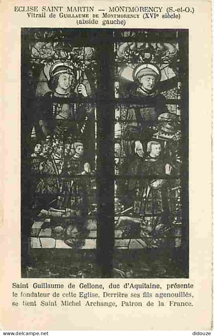 Carte Postale Ancienne - 95 - Montmorency - Eglise Saint Martin - Vitrail de Guillaume de Montmorency - CPA - Voir Scans