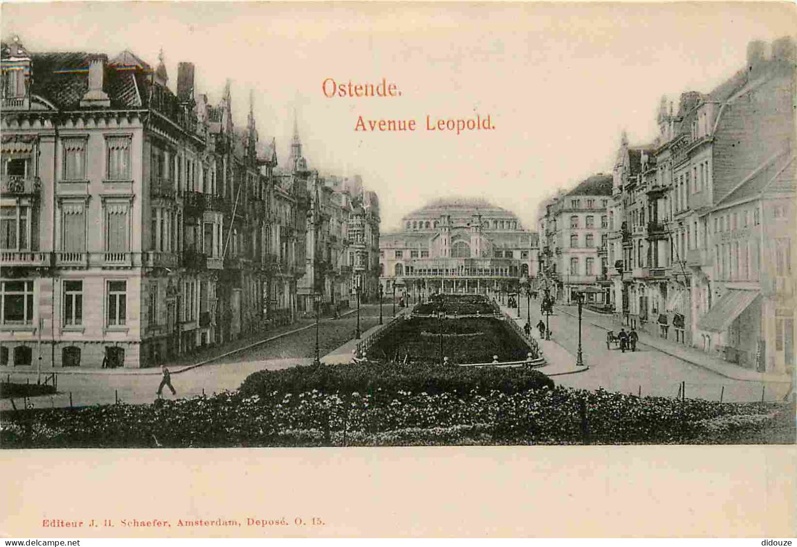 Carte Postale Ancienne - Belgique - Flandre-Occidentale - Ostende - Avenue leopold - Précurseur - CPA - Voir Scans Recto