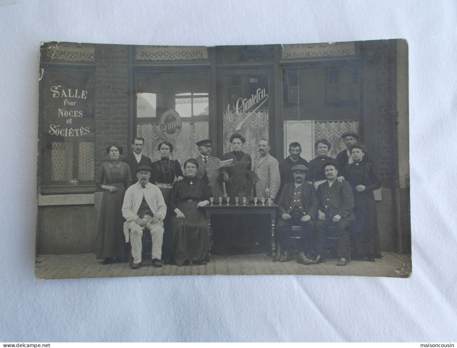 CARTE POSTALE ANCIENNE CPA POSTCARD PHOTO LOOS LES LILLE DEVANTURE CAFE BISTROT ESTAMINET A CHANTELOU