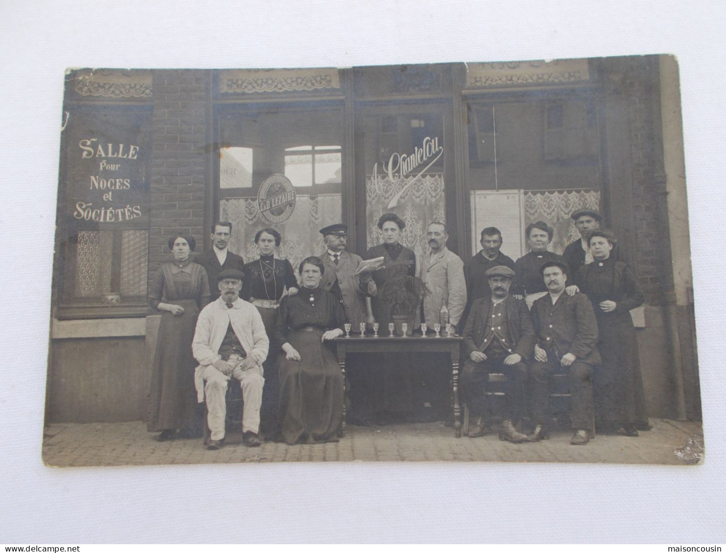 CARTE POSTALE ANCIENNE CPA POSTCARD PHOTO NORD DEVANTURE LOOS LES LILLE A CHANTELOU DEVANTURE CAFE BISTROT ESTAMINET