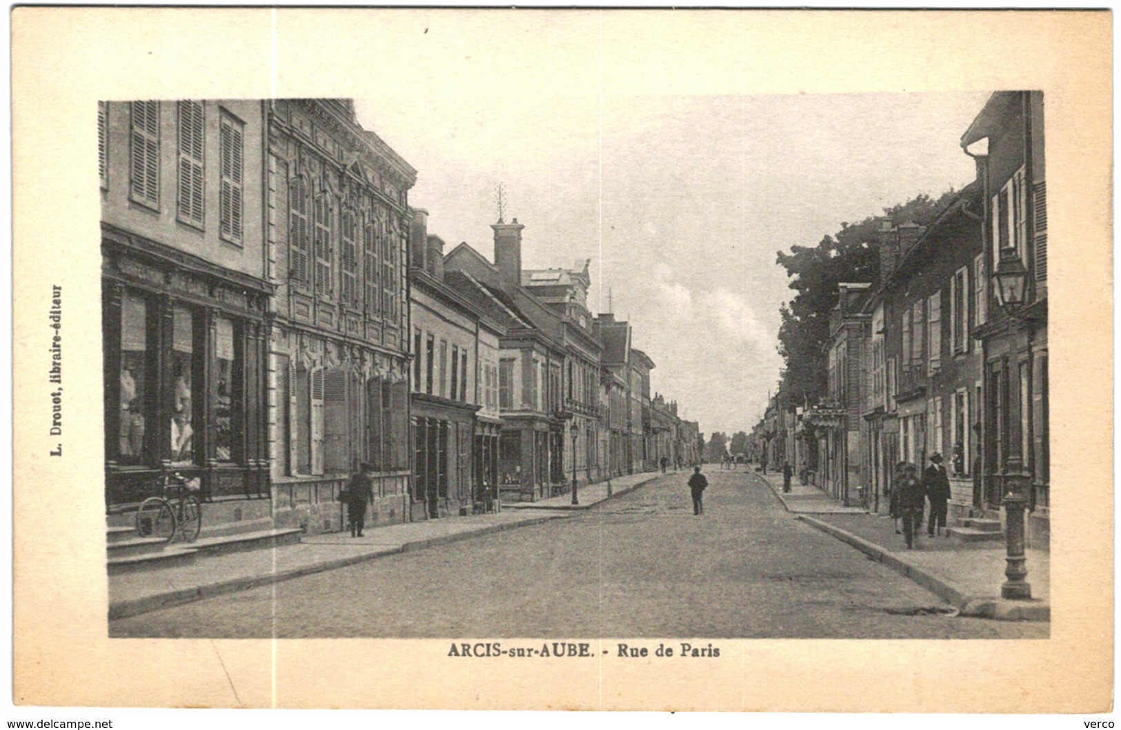 Carte Postale Ancienne de ARCIS SUR AUBE-Rue de Paris