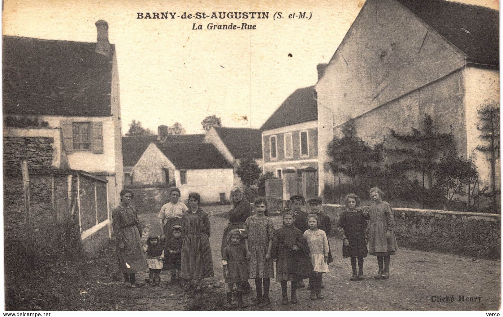 Carte POSTALE Ancienne de  BARNY de St AUGUSTIN - Grande Rue