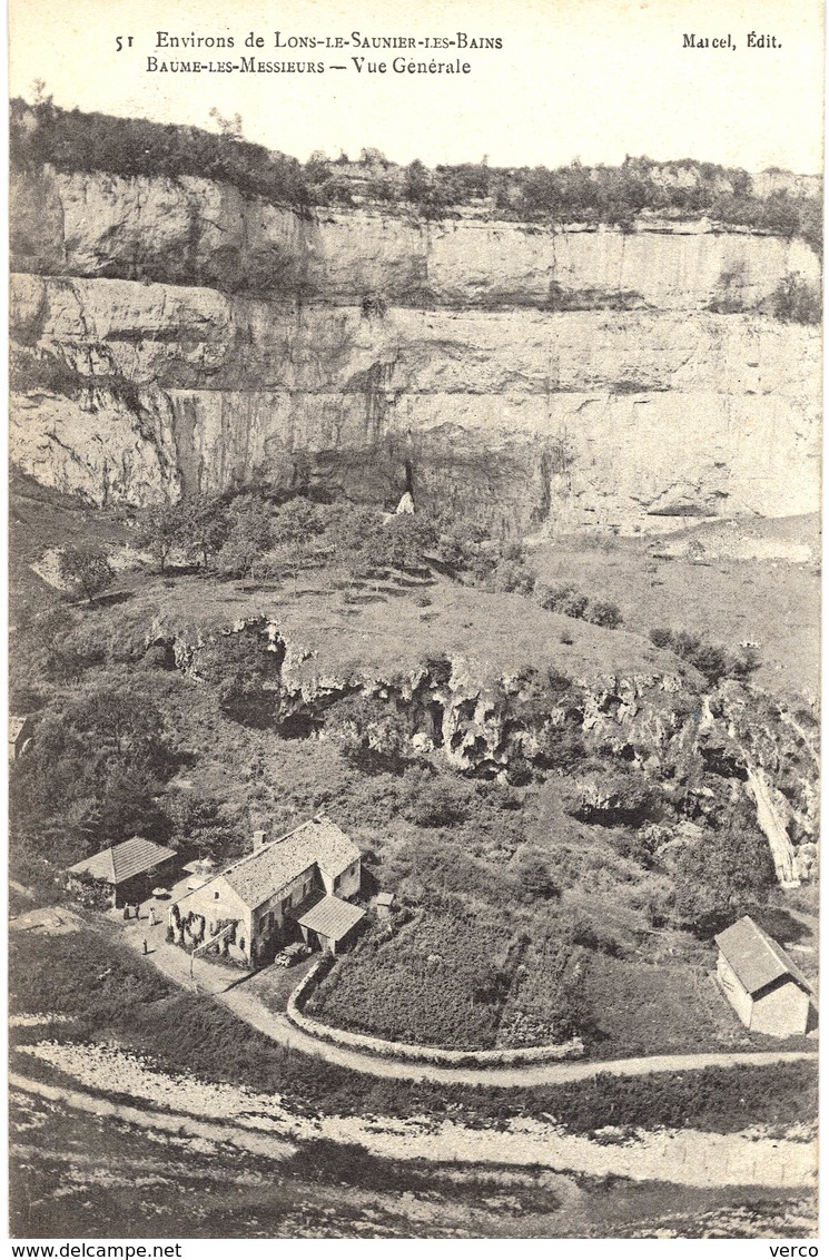 Carte  postale ancienne de BAUME les MESSIEURS