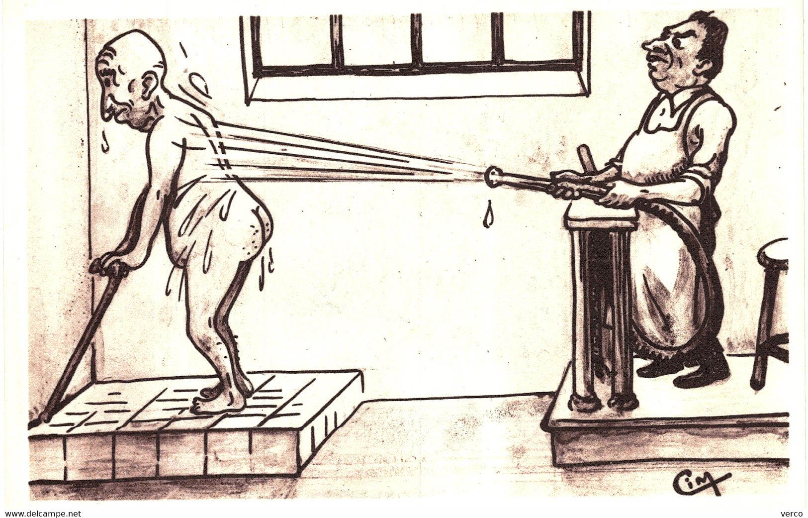 Carte POSTALE  Ancienne  de  BOURBON - LANCY / Humour THERMES