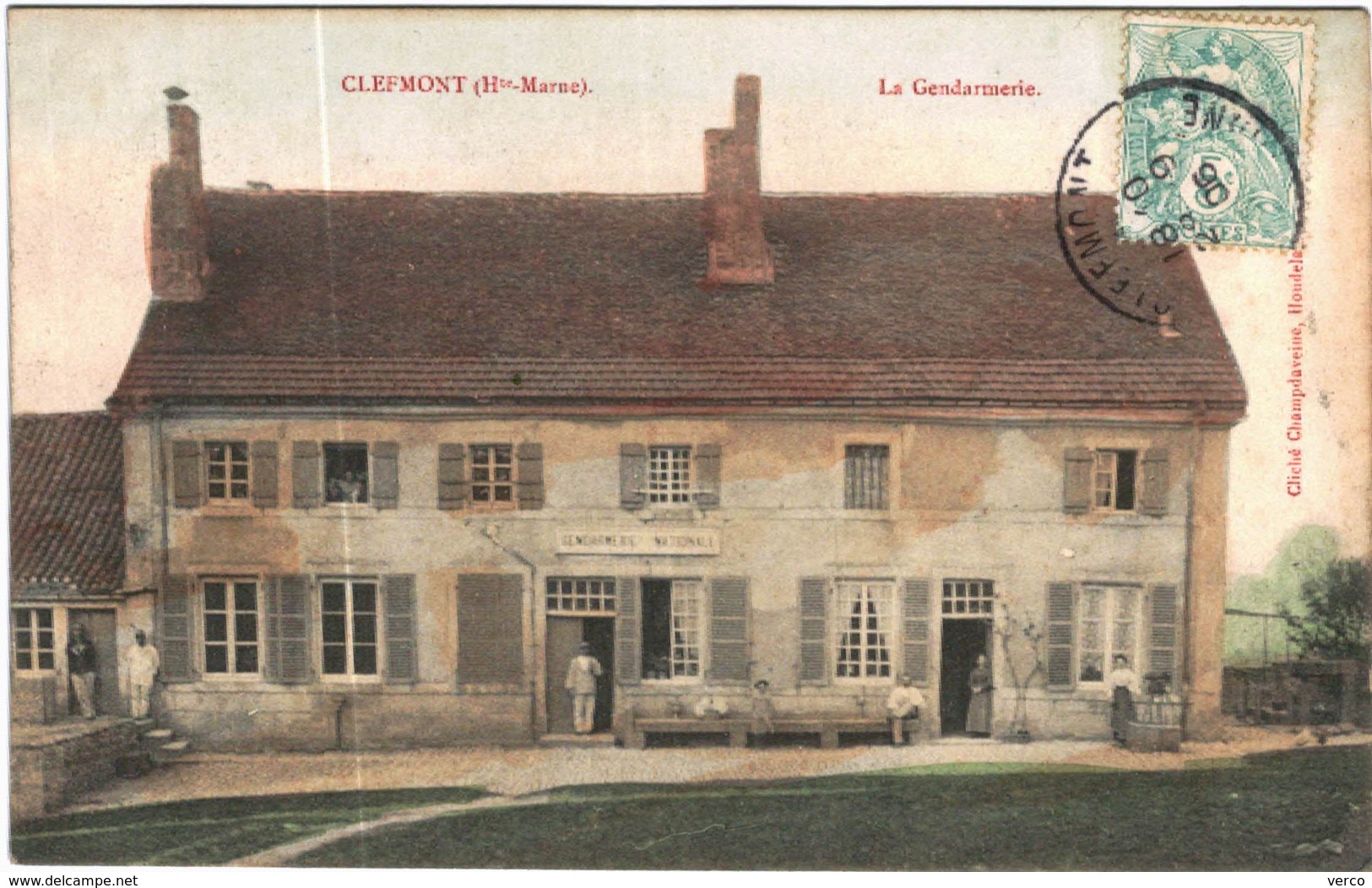 Carte Postale Ancienne de CLEFMONT-La Gendarmerie