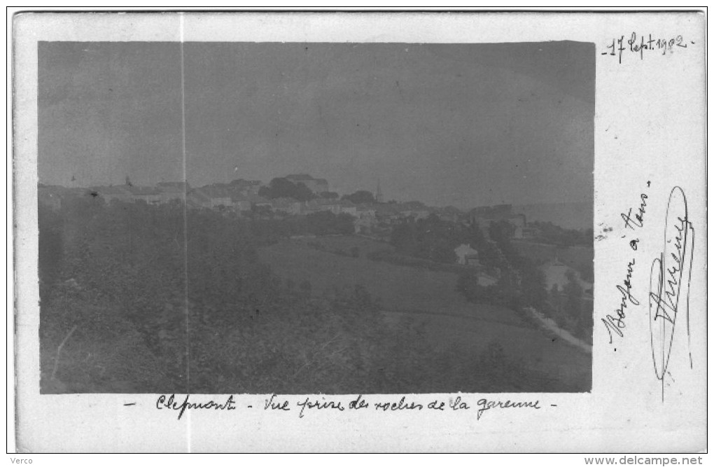 CARTE POSTALE ANCIENNE DE CLEFMONT - VUE PRISE DES ROCHES DE LA GARENNE