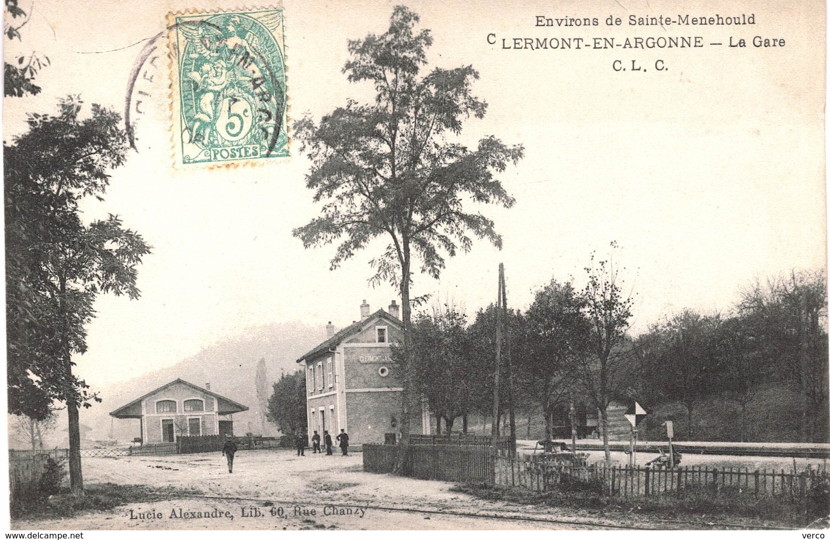 Carte POSTALE Ancienne  de CLERMONT en ARGONNE  - La gare