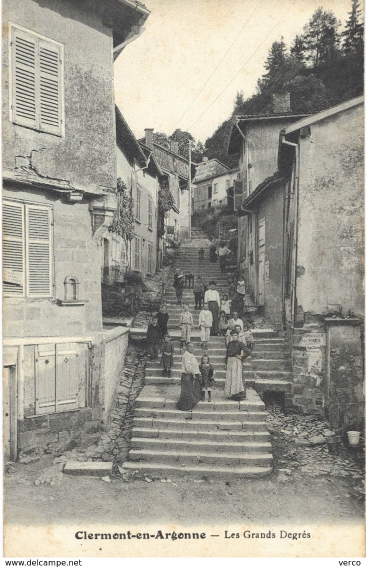 Carte POSTALE Ancienne  de CLERMONT en ARGONNE  - Les Grands degrés