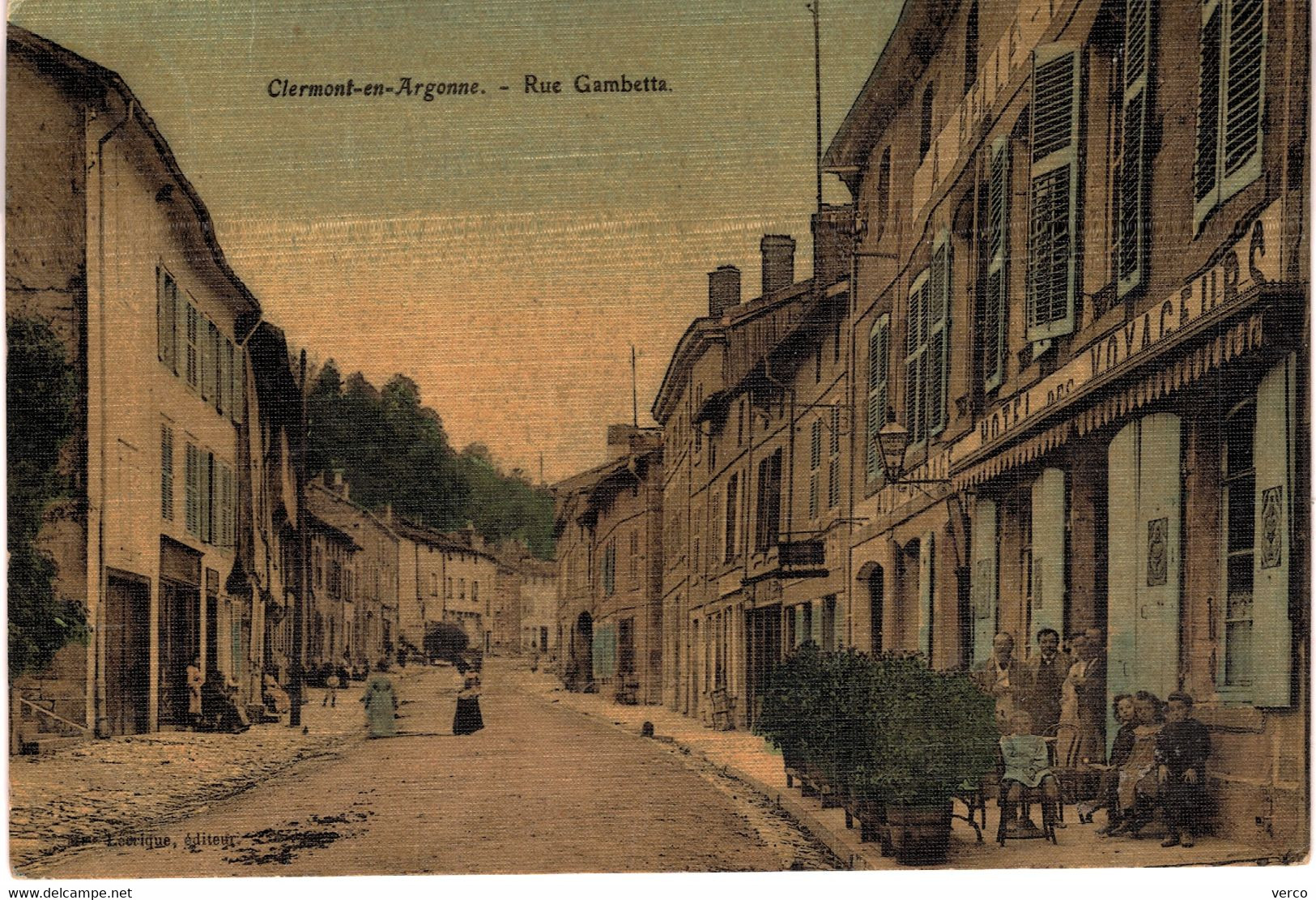 Carte POSTALE Ancienne  de  CLERMONT en ARGONNE - Rue Gambetta