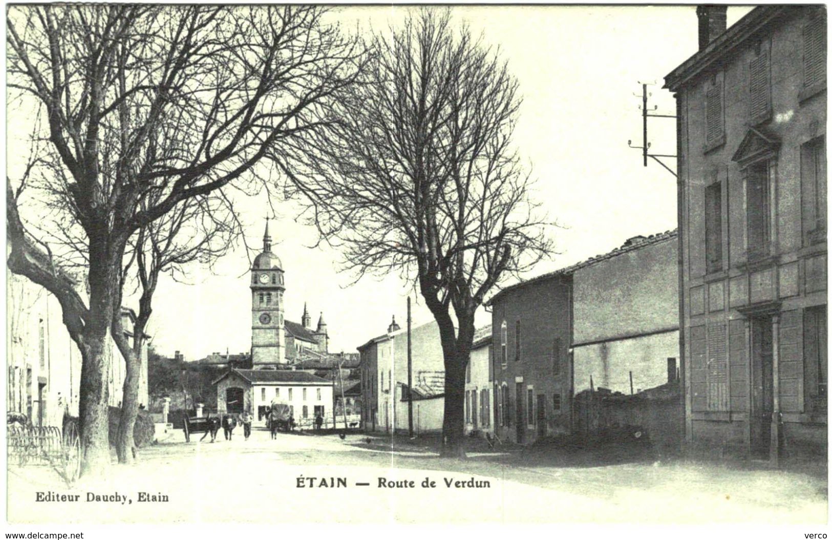 Carte Postale Ancienne de ETAIN-Route de VERDUN