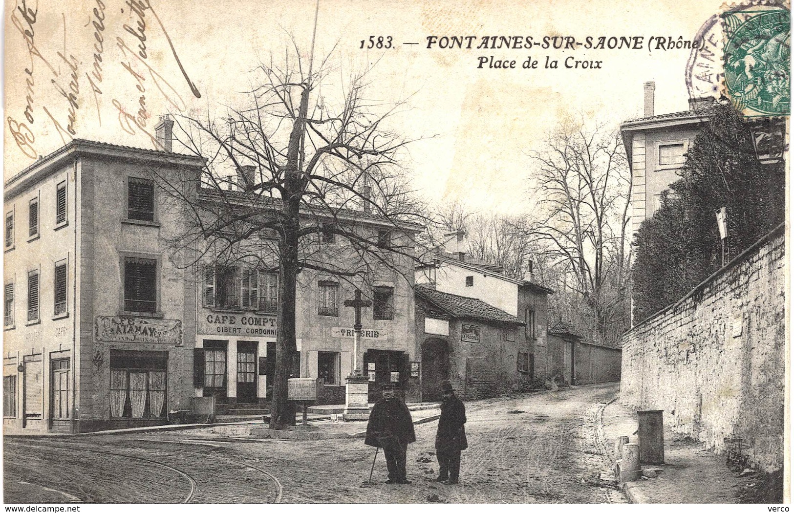Carte postale ancienne de FONTAINES sur SAONE