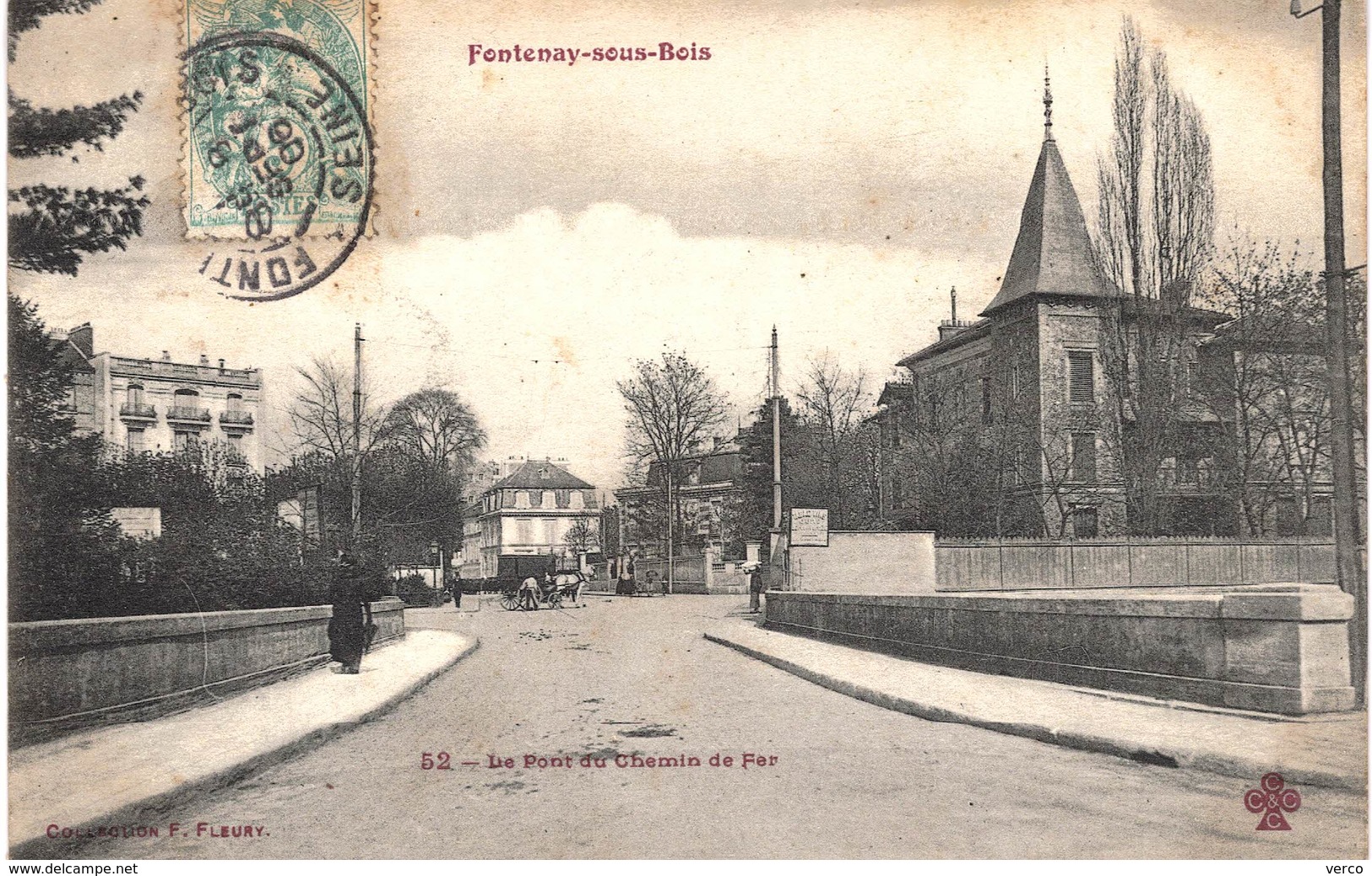 Carte POSTALE Ancienne de  FONTENAY sous BOIS - Pont du Chemin de FER