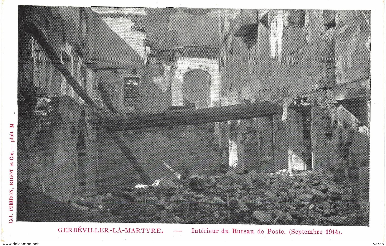 Carte postale ancienne de GERBEVILLER la Martyre