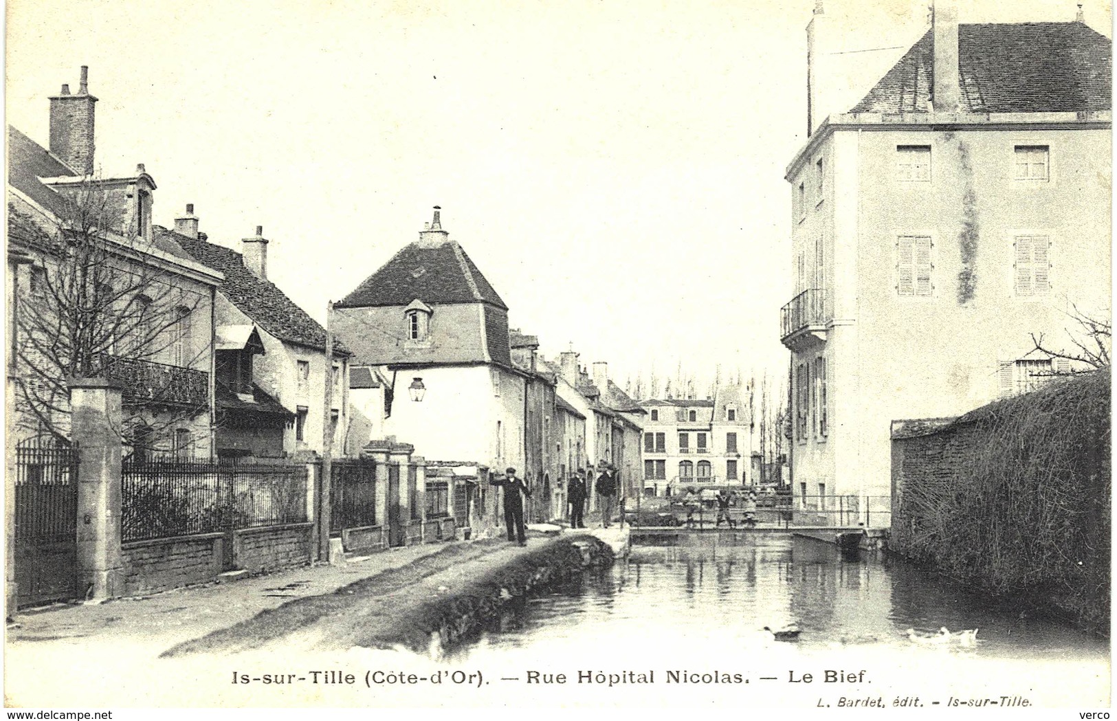 Carte  POSTALE  Ancienne  de   IS sur TILLE - Rue Hôpital Nicolas, le Bief