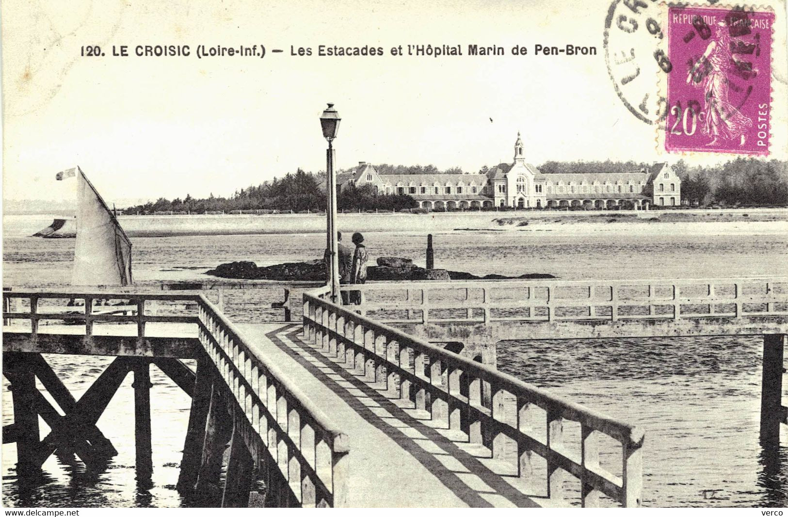 Carte POSTALE Ancienne de Le CROISIC - Les Estacades & l'Hopital Marin